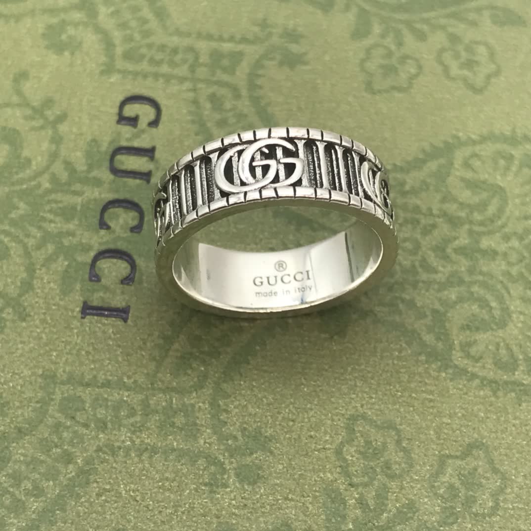 Gucci Silver 'GG' Ring