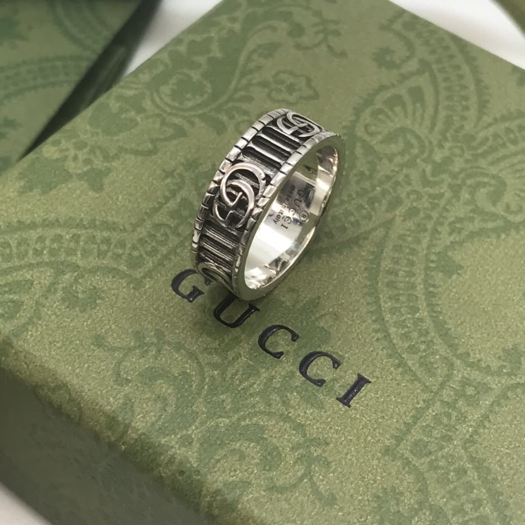 Gucci Silver 'GG' Ring