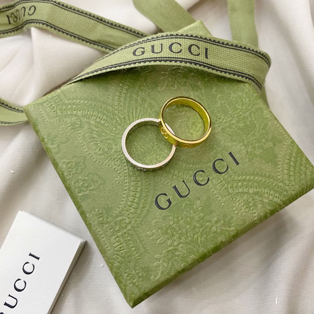Gucci Gold and Silver Ring Set Gucci Gold and Silver Ring Set