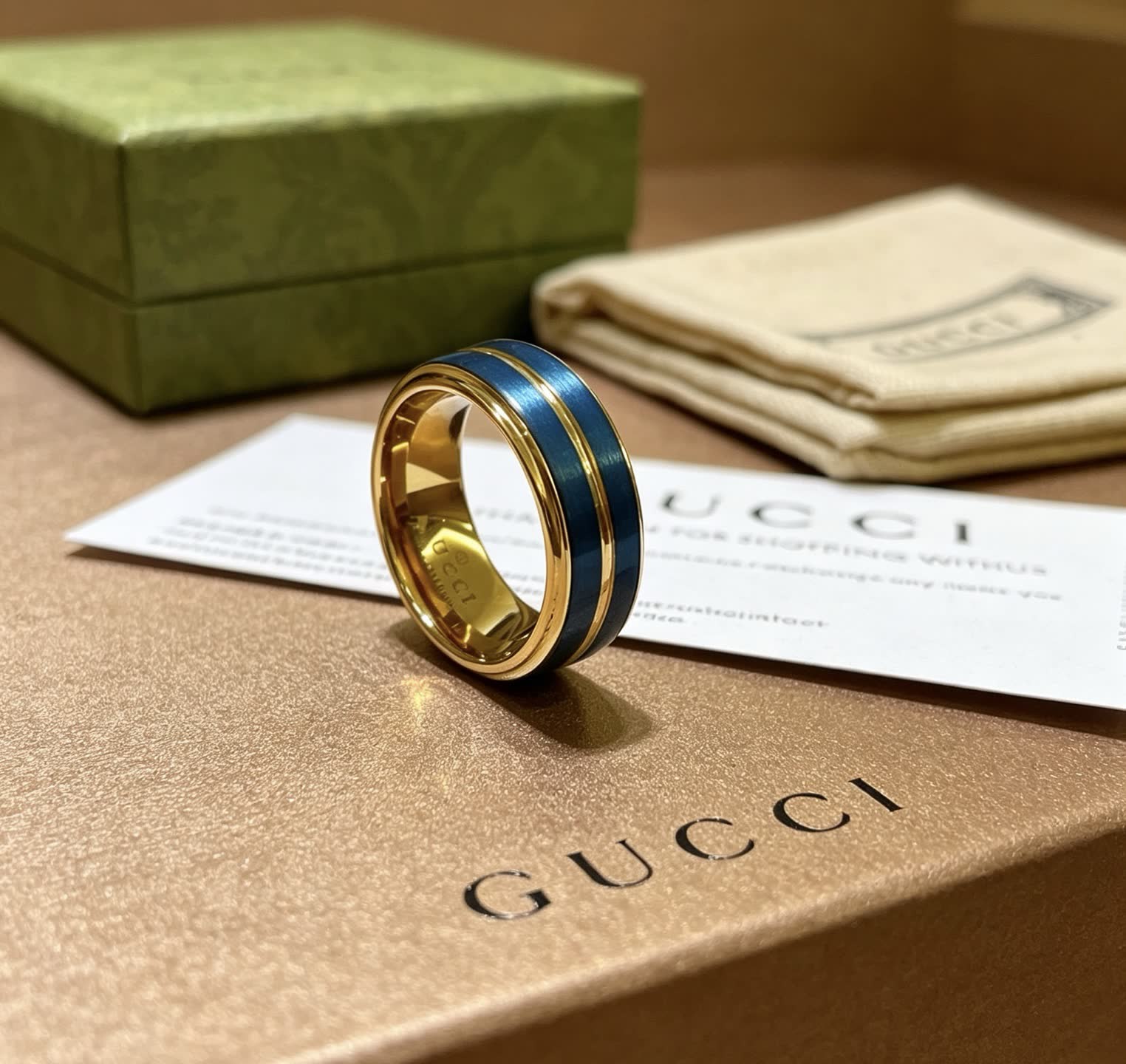Gucci Blue and Gold Ring Gucci Blue and Gold Ring
