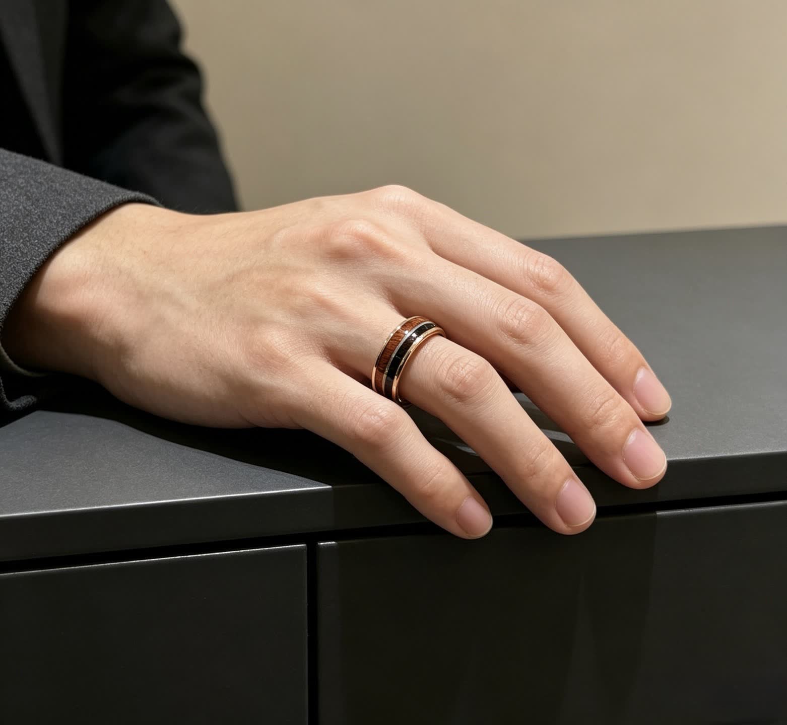 Gucci Wood and Leather Ring