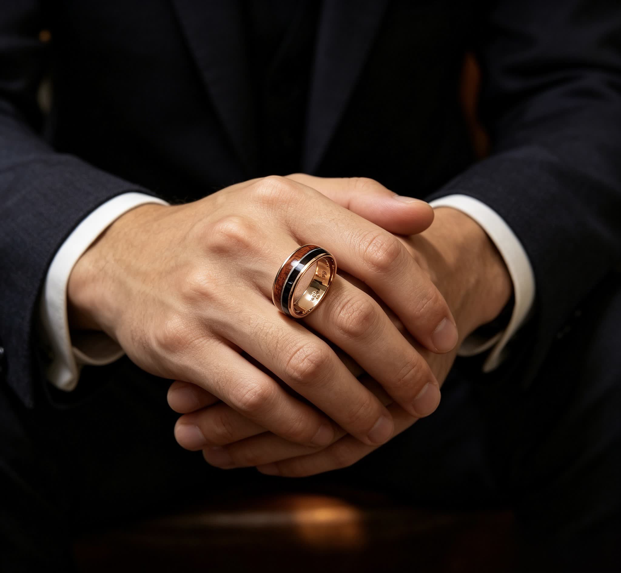 Gucci Wood and Leather Ring