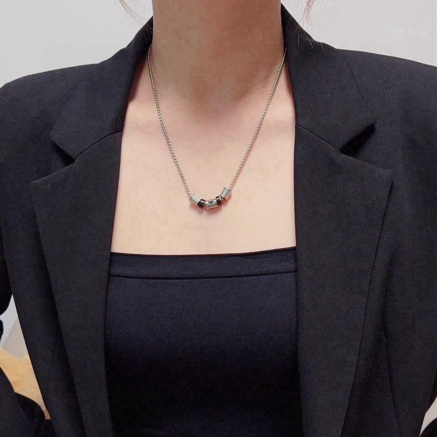 Emporio Armani Silver Tone Necklace