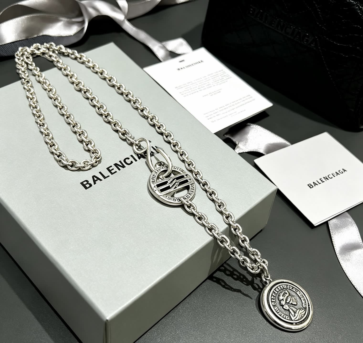 Balenciaga Silver Chain Necklace