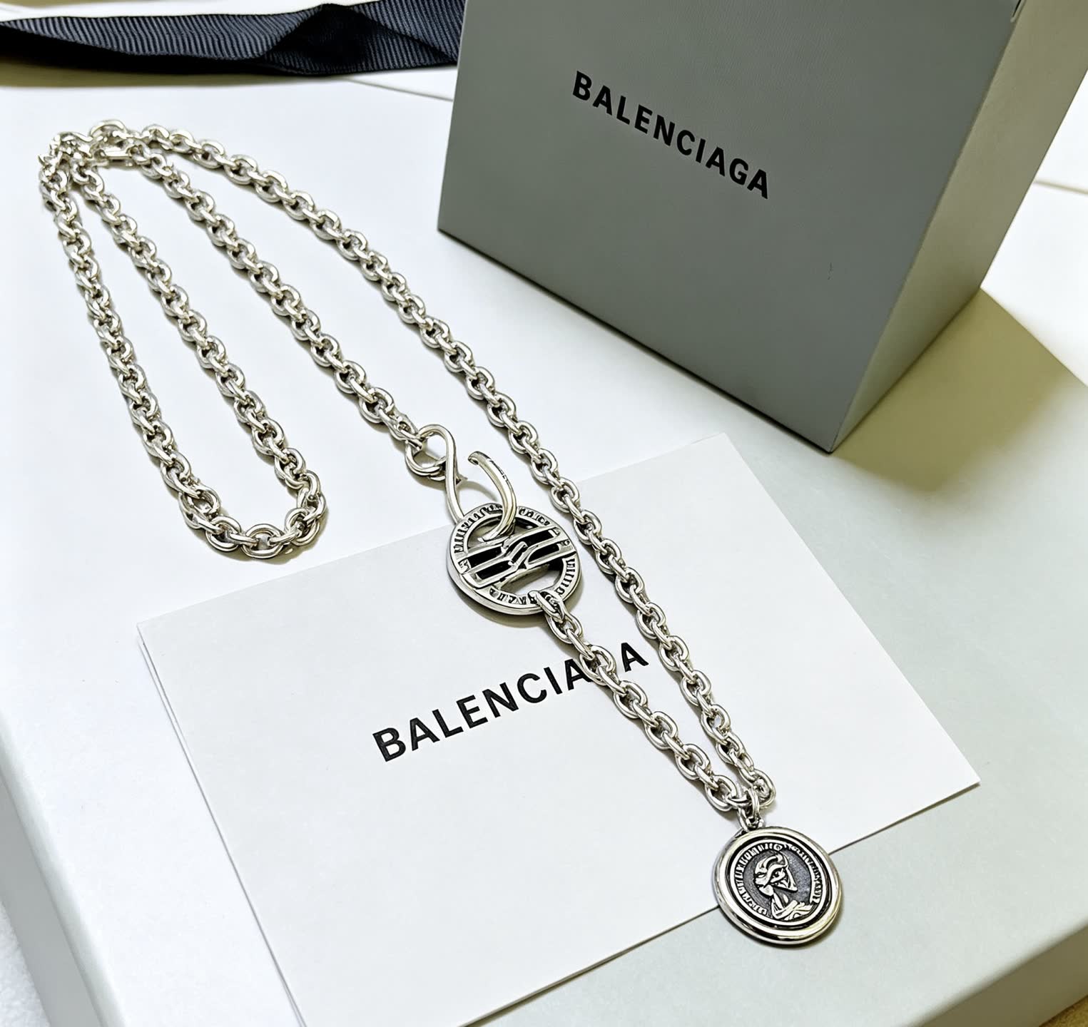 Balenciaga Silver Chain Necklace