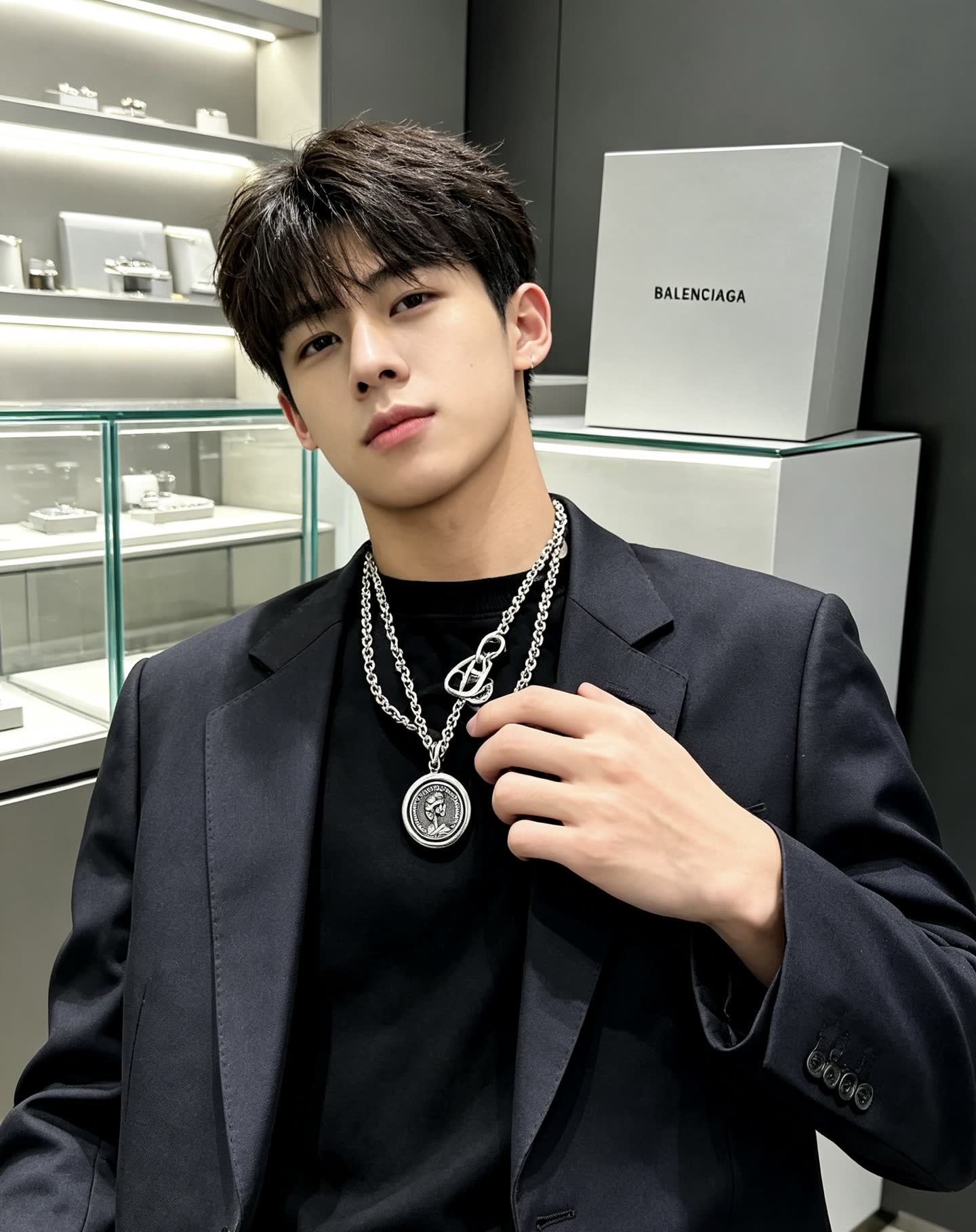 Balenciaga Silver Chain Necklace