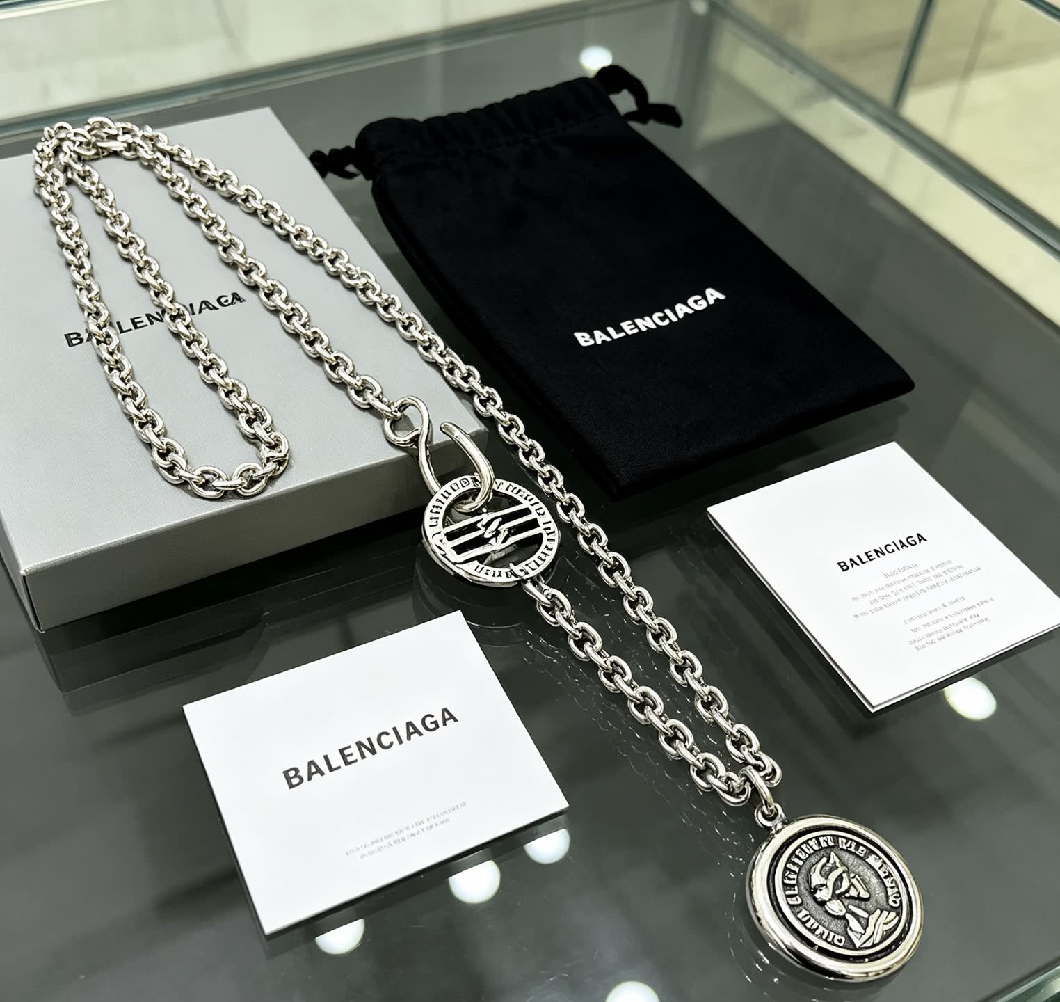Balenciaga Silver Chain Necklace