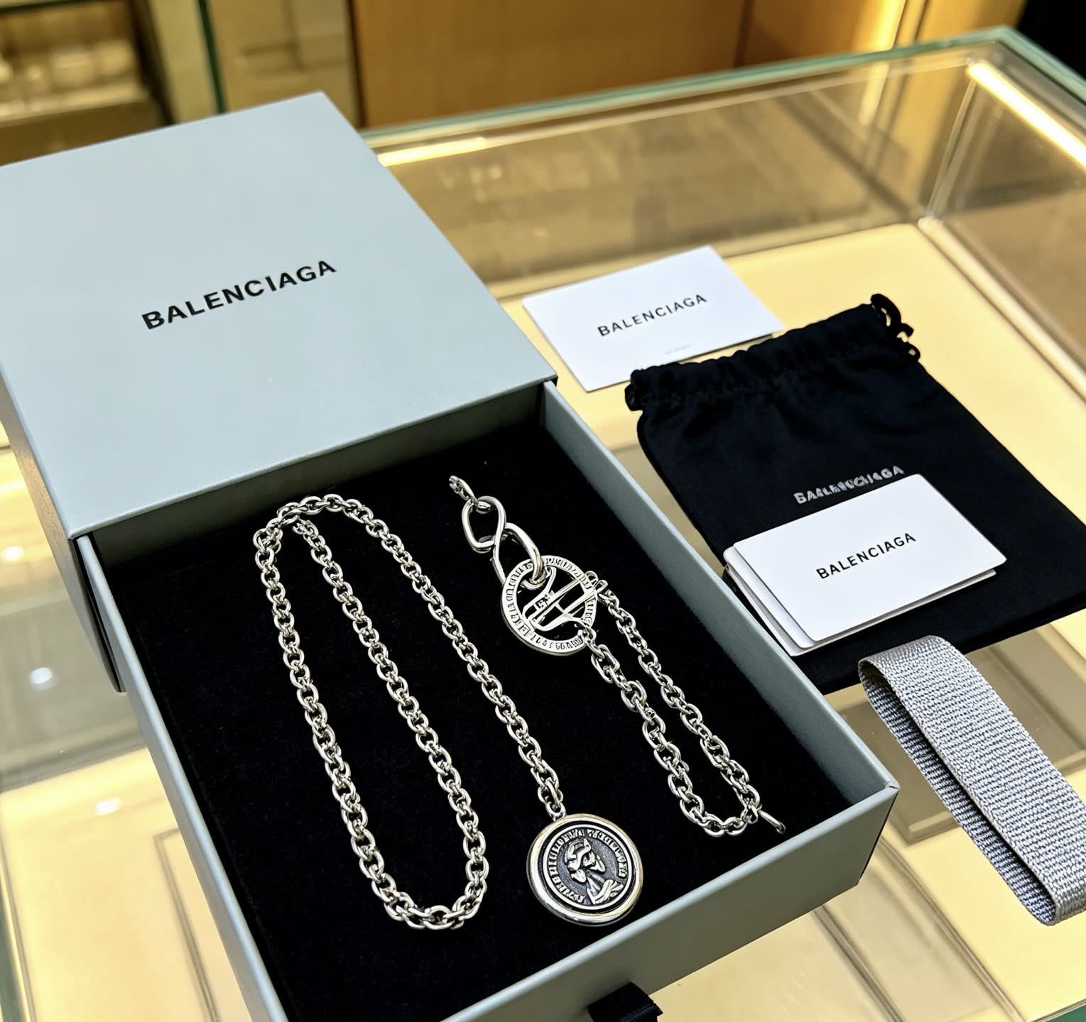 Balenciaga Silver Chain Necklace