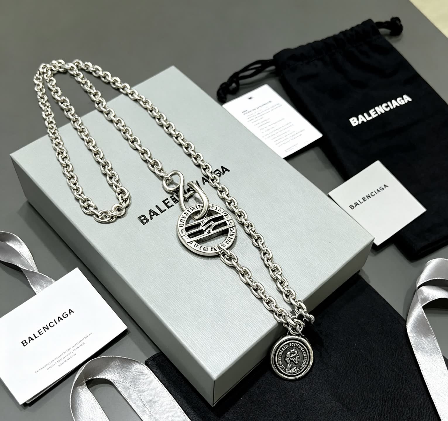 Balenciaga Silver Chain Necklace