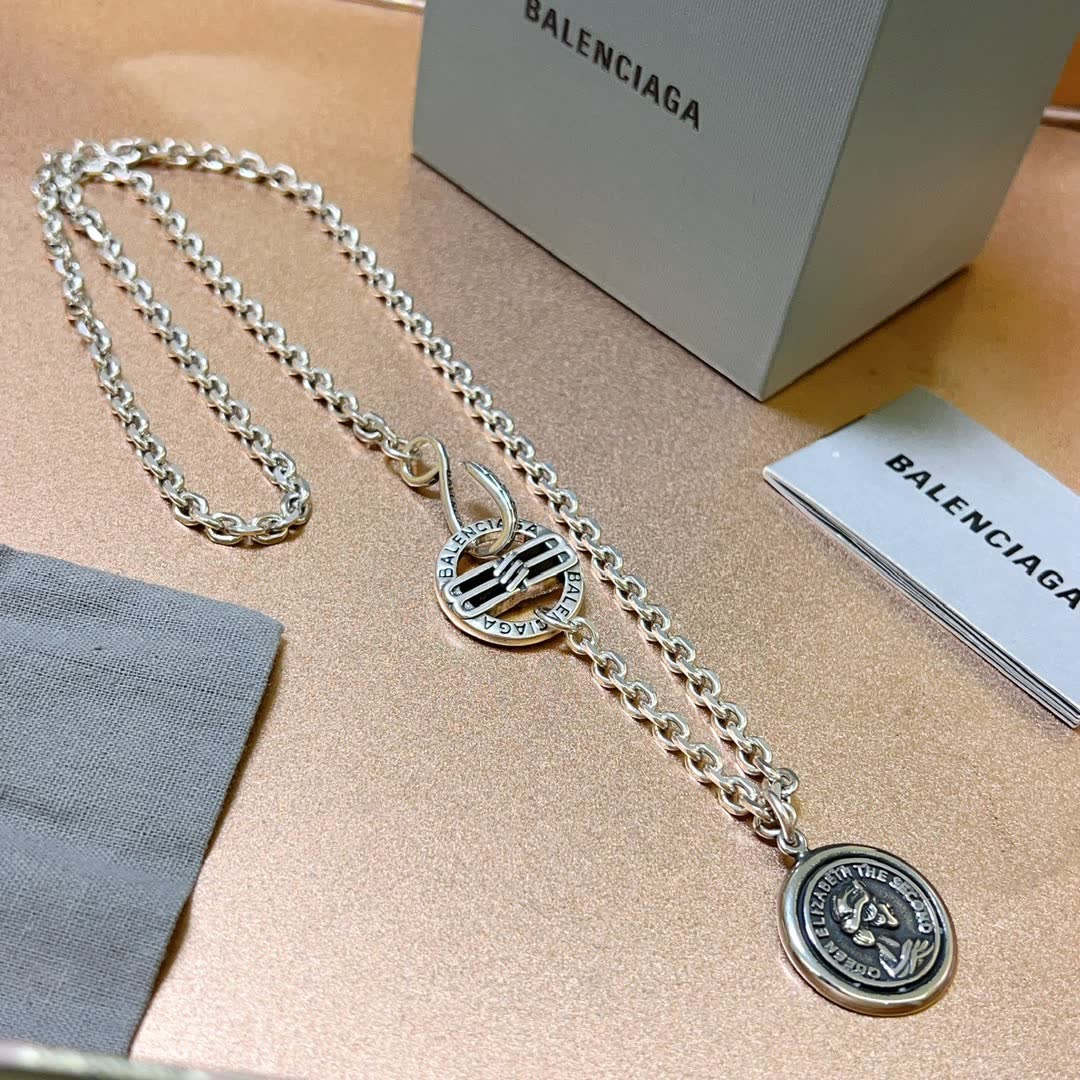 Balenciaga Silver Chain Necklace