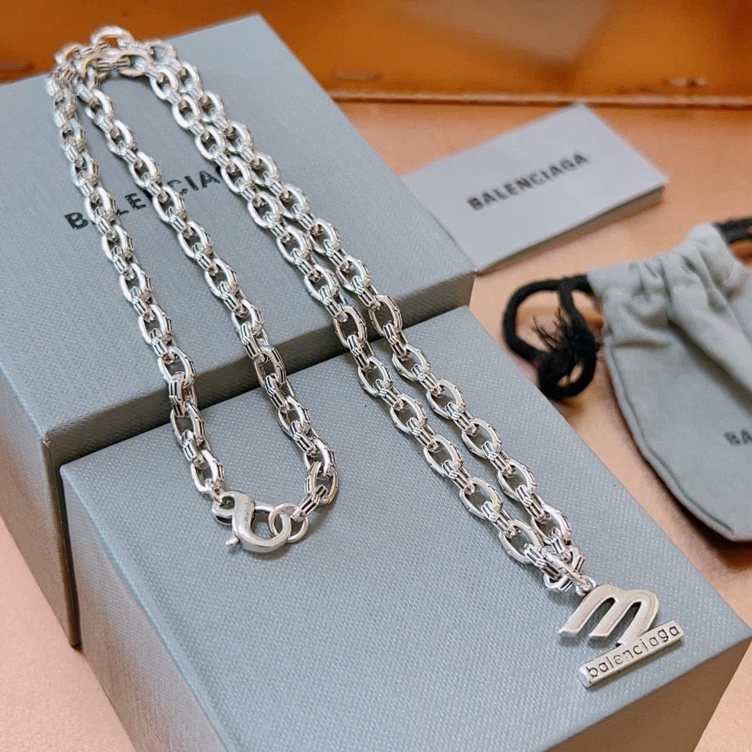 Balenciaga Silver Chain Necklace