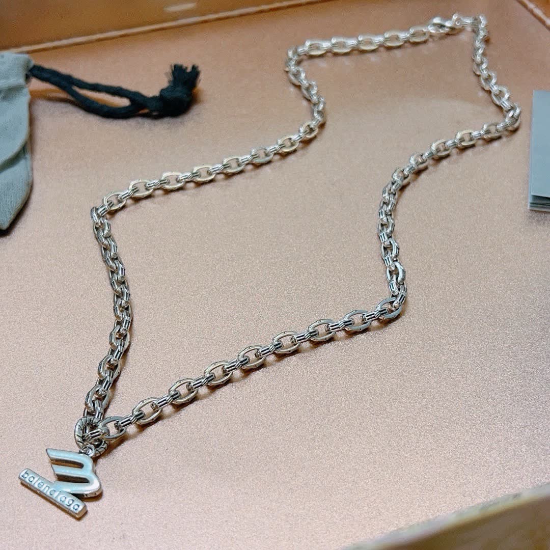 Balenciaga Silver Chain Necklace