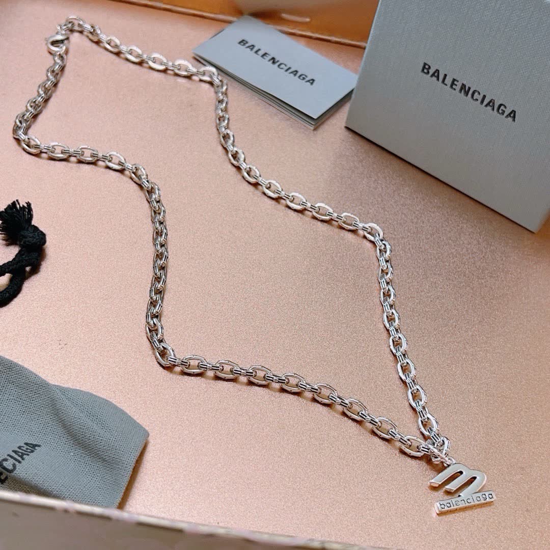 Balenciaga Silver Chain Necklace