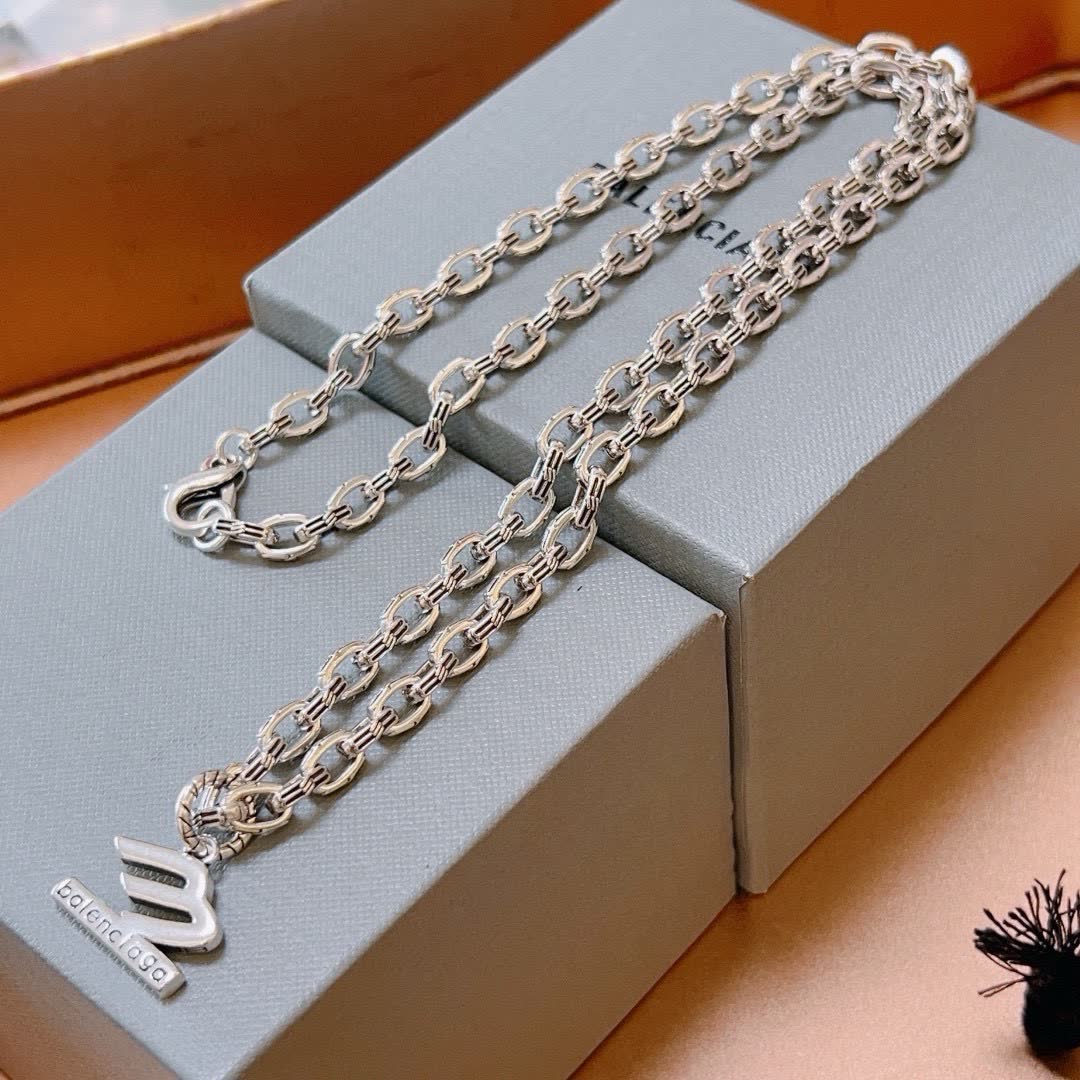 Balenciaga Silver Chain Necklace