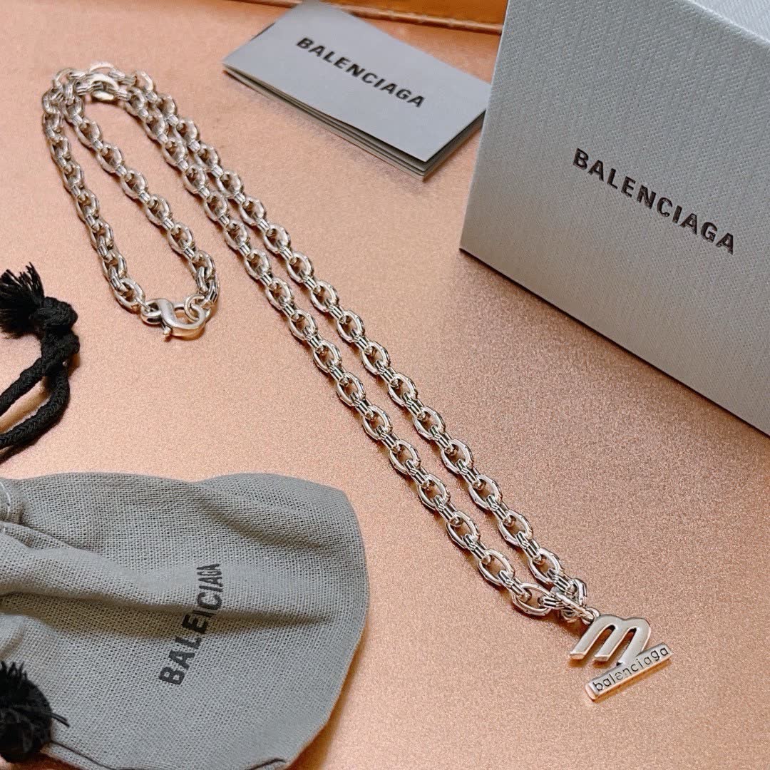 Balenciaga Silver Chain Necklace