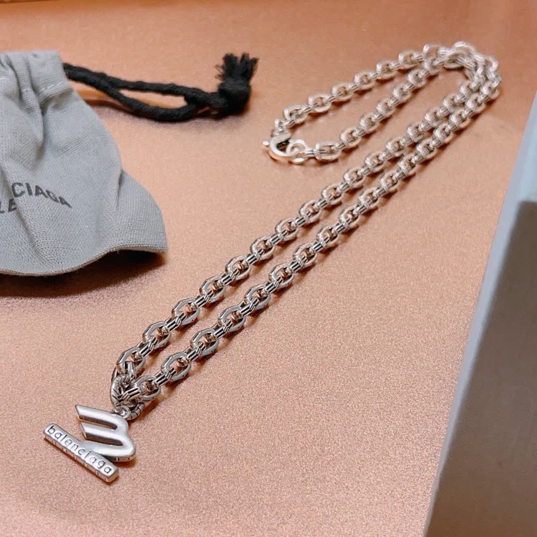 Balenciaga Silver Chain Necklace