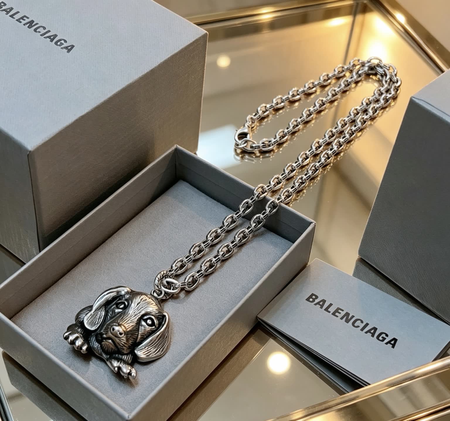Balenciaga Dog Pendant Necklace
