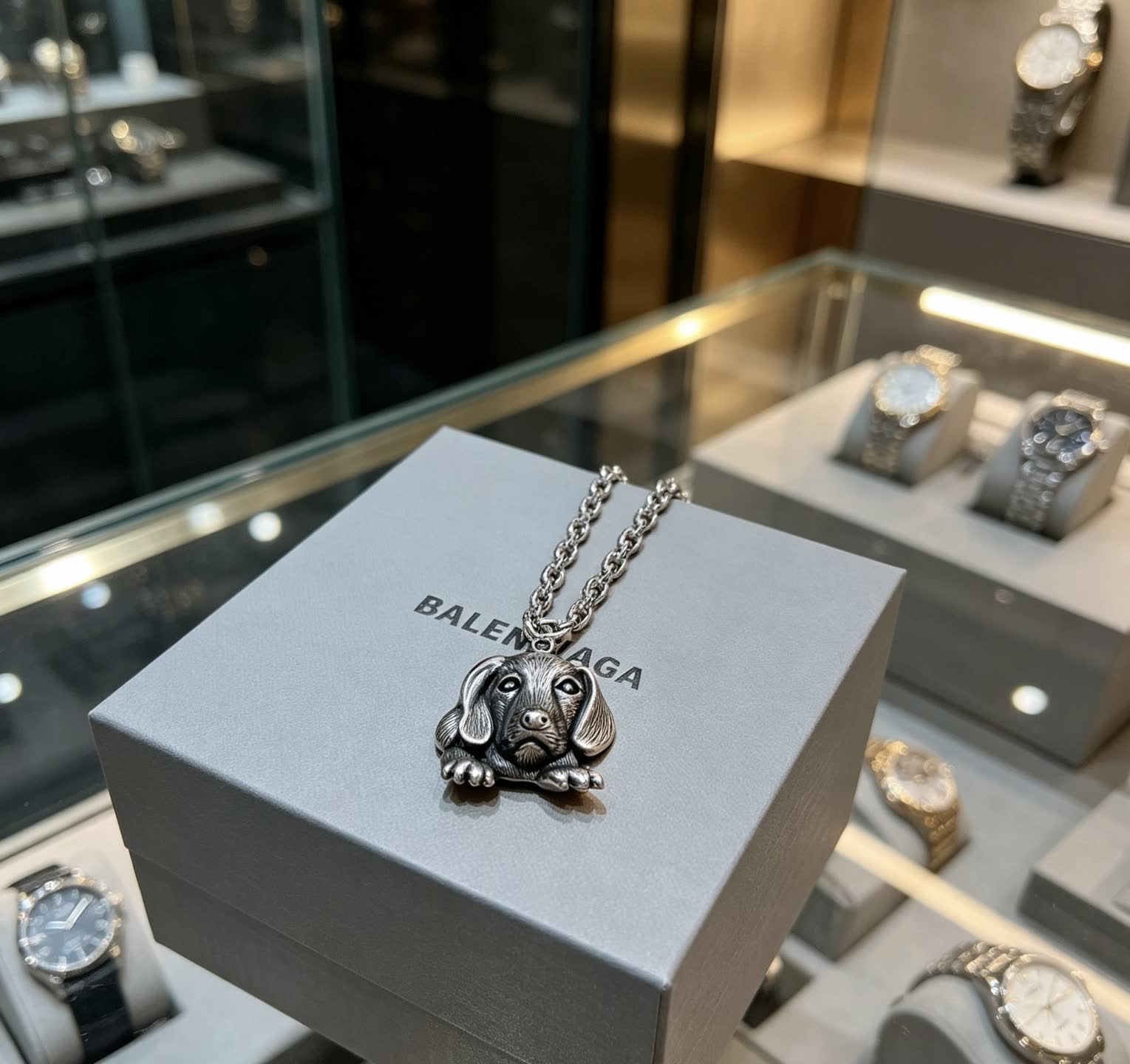 Balenciaga Dog Pendant Necklace