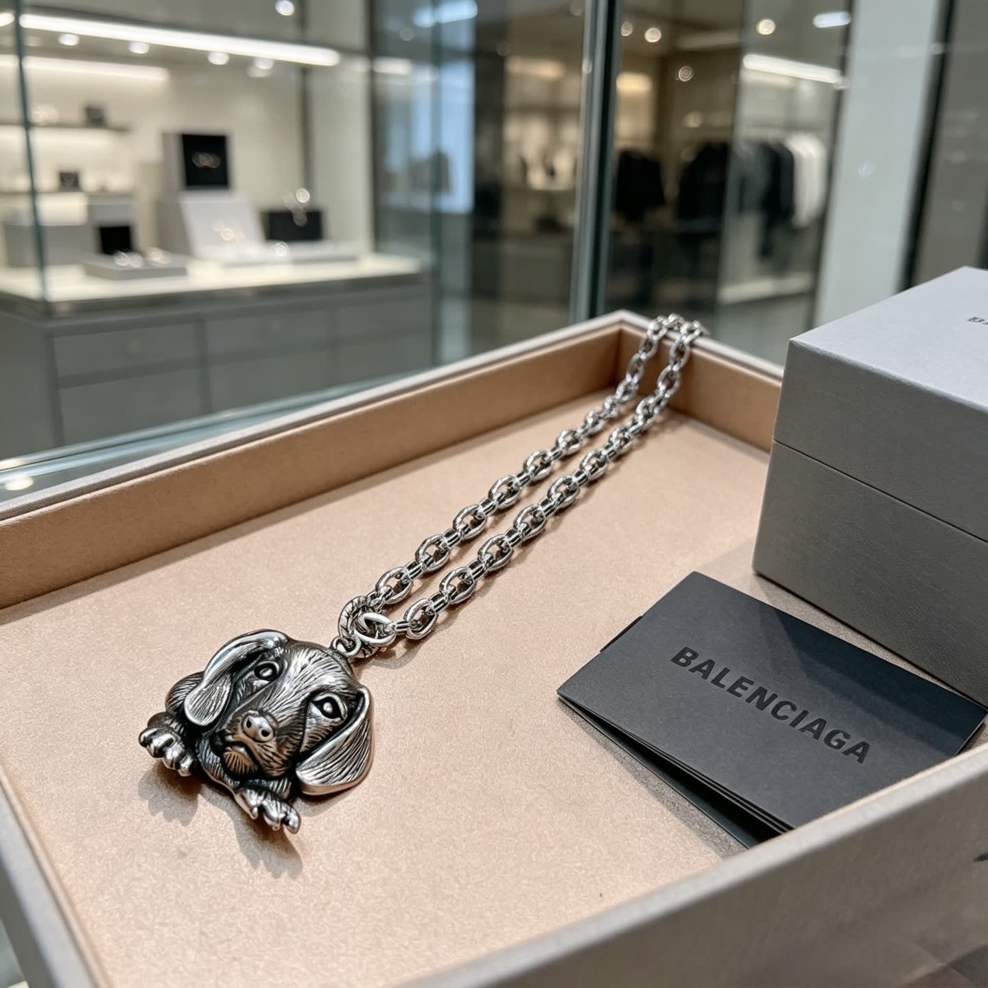 Balenciaga Dog Pendant Necklace