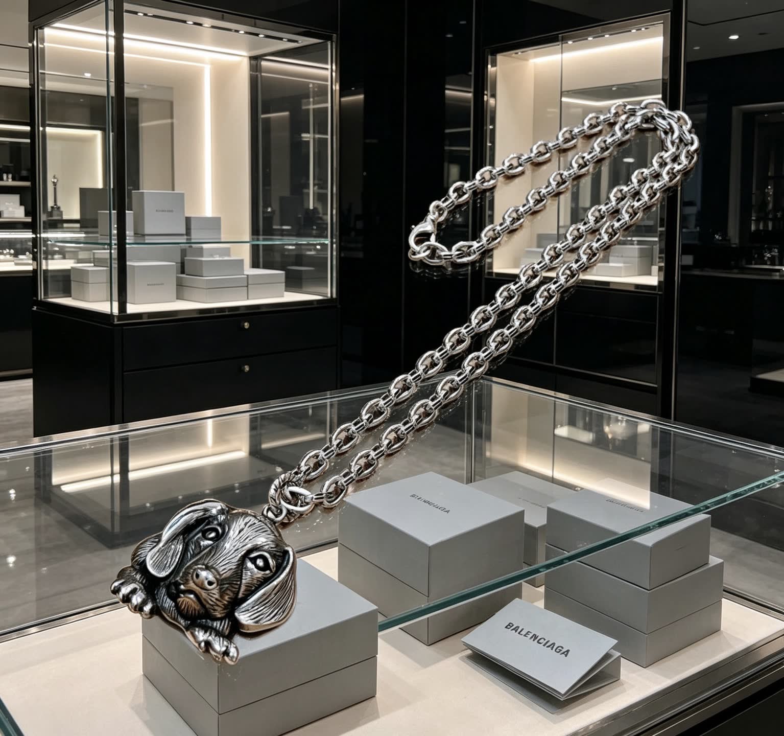 Balenciaga Dog Pendant Necklace