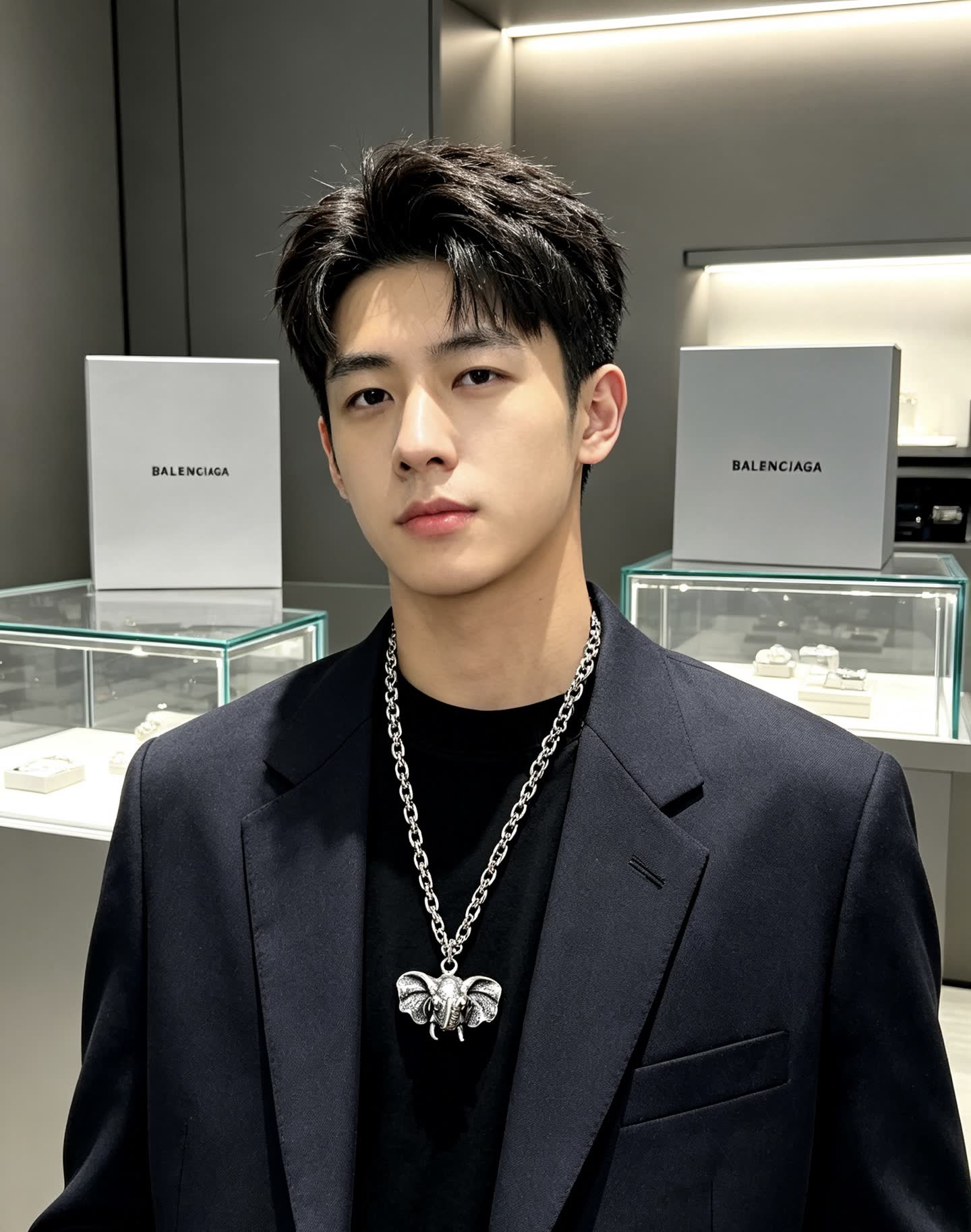 Balenciaga Elephant Pendant Necklace
