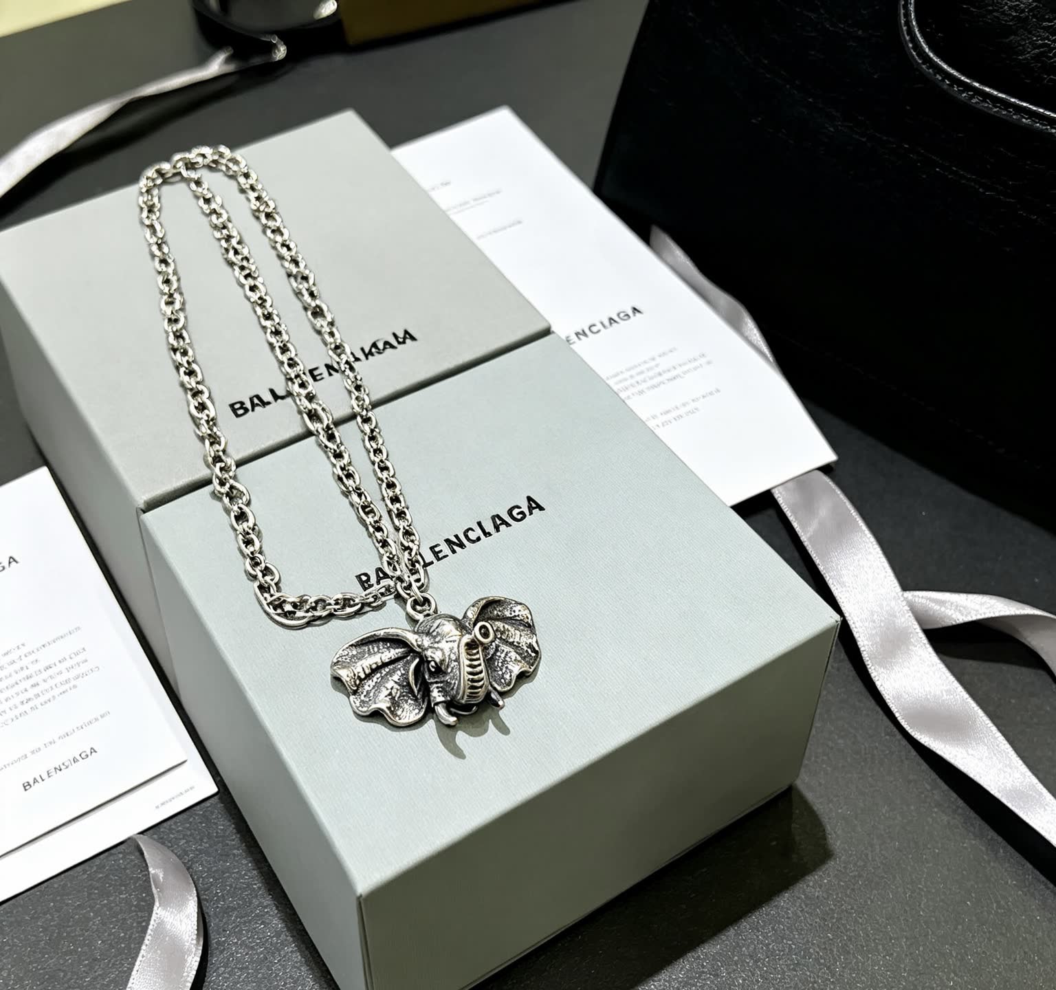 Balenciaga Elephant Pendant Necklace