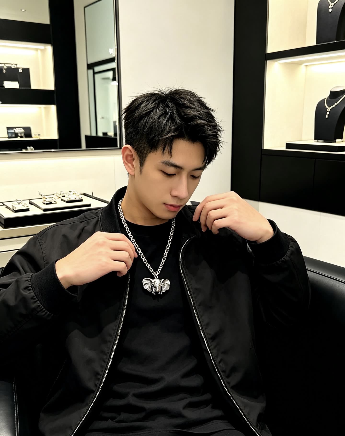 Balenciaga Elephant Pendant Necklace