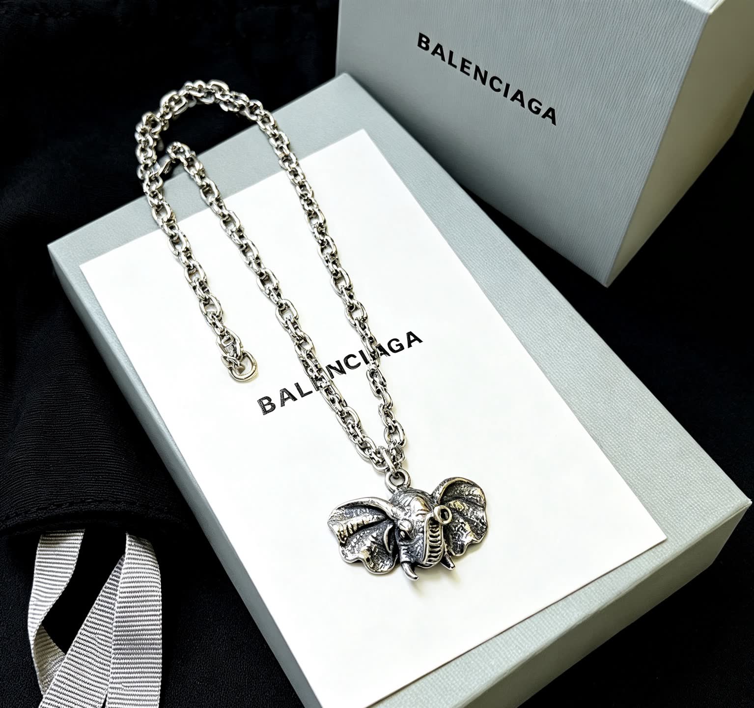 Balenciaga Elephant Pendant Necklace
