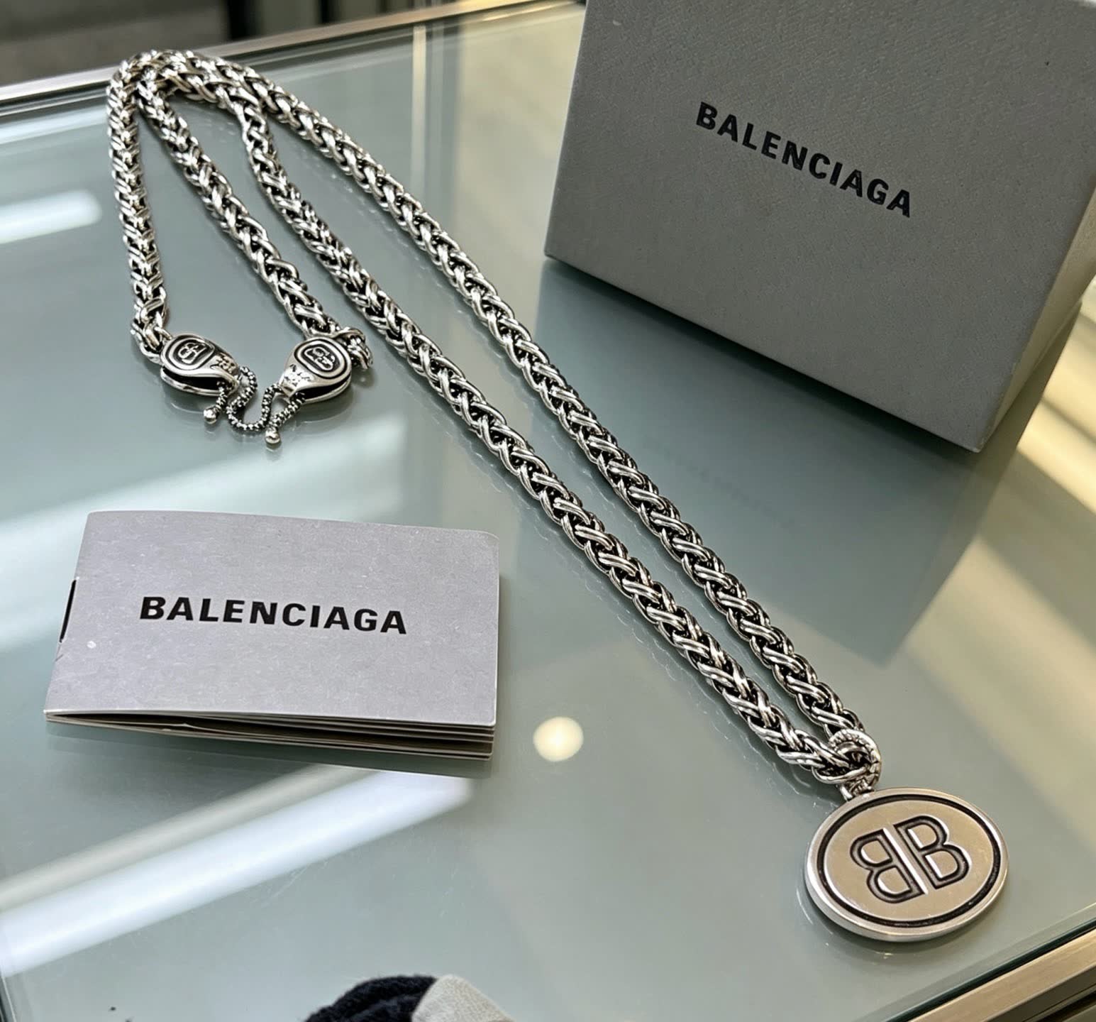 Balenciaga Silver Chain Necklace