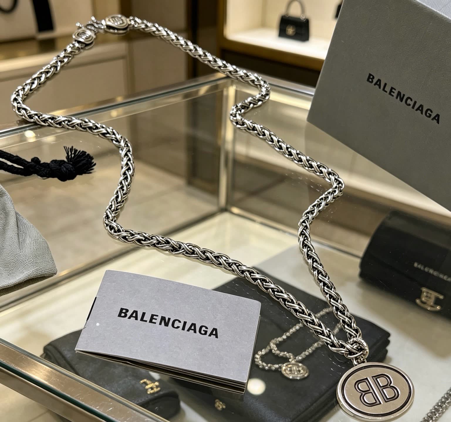 Balenciaga Silver Chain Necklace