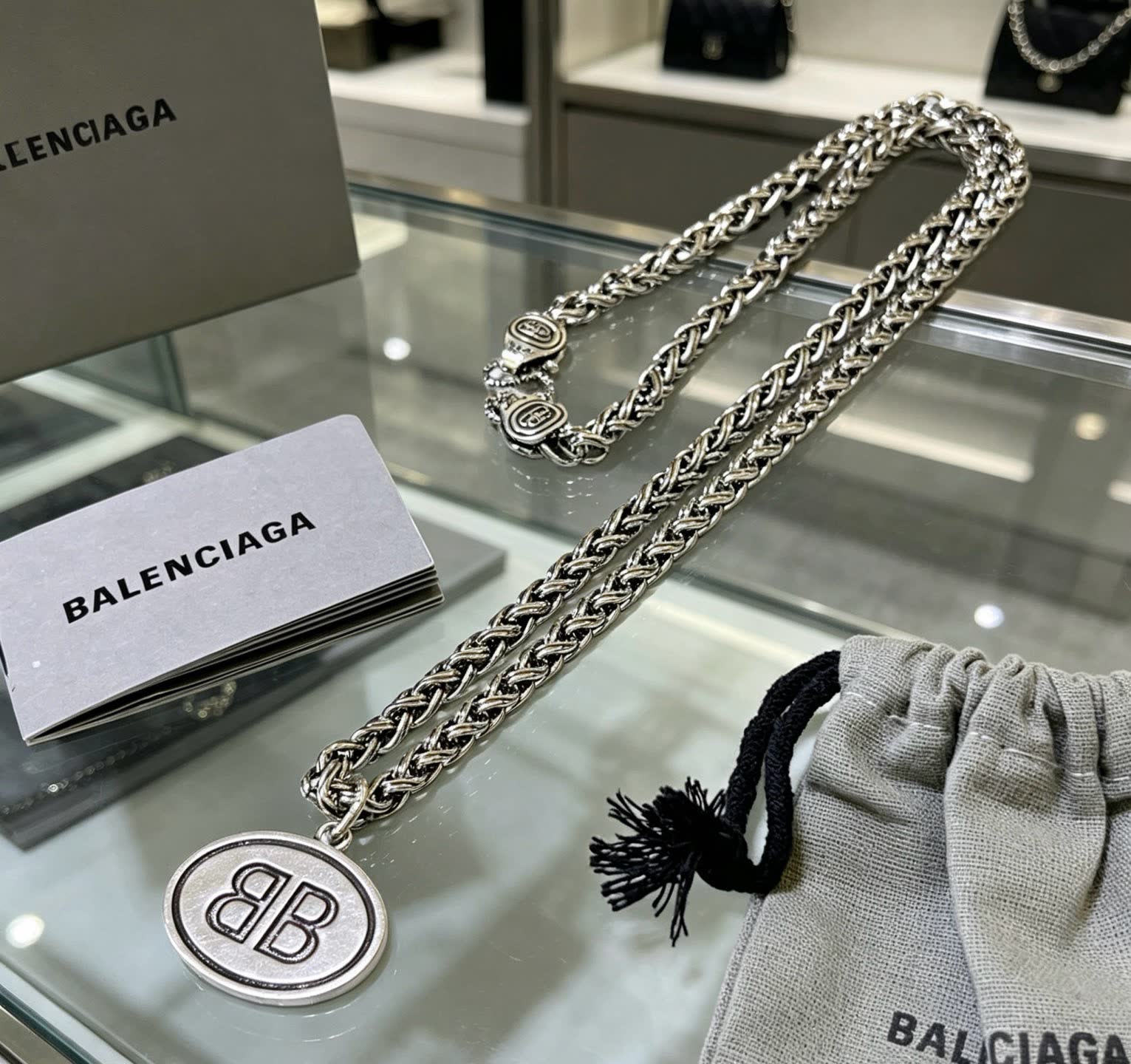 Balenciaga Silver Chain Necklace