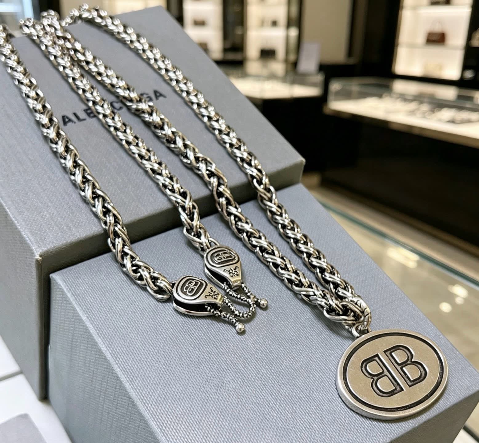 Balenciaga Silver Chain Necklace