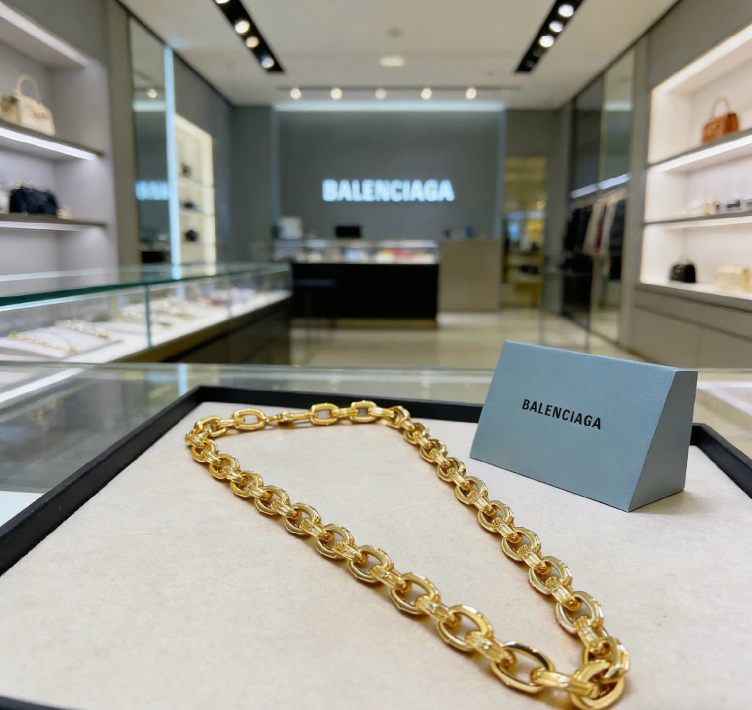 Balenciaga Gold-Plated Chain Necklace
