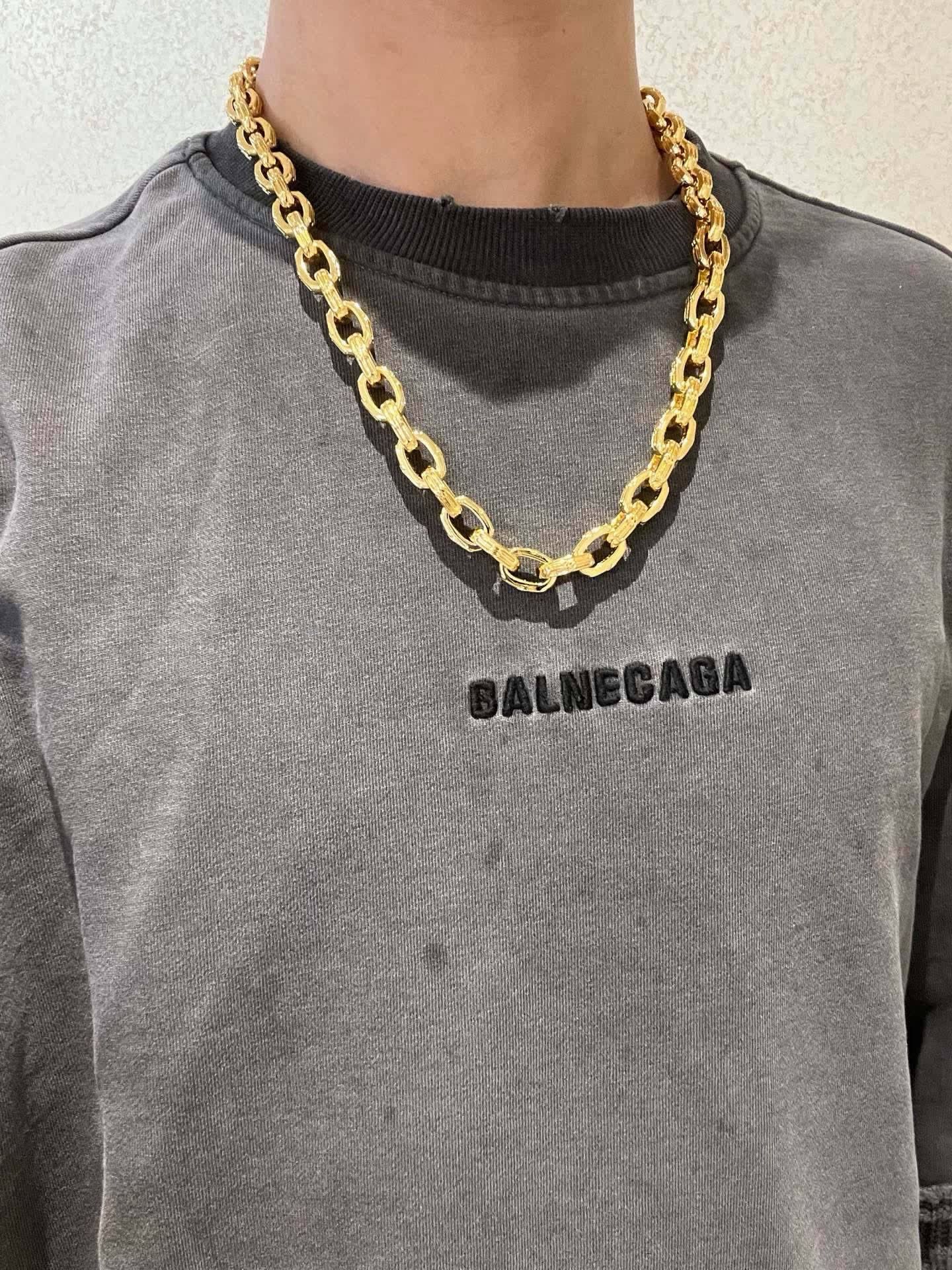 Balenciaga Gold-Plated Chain Necklace