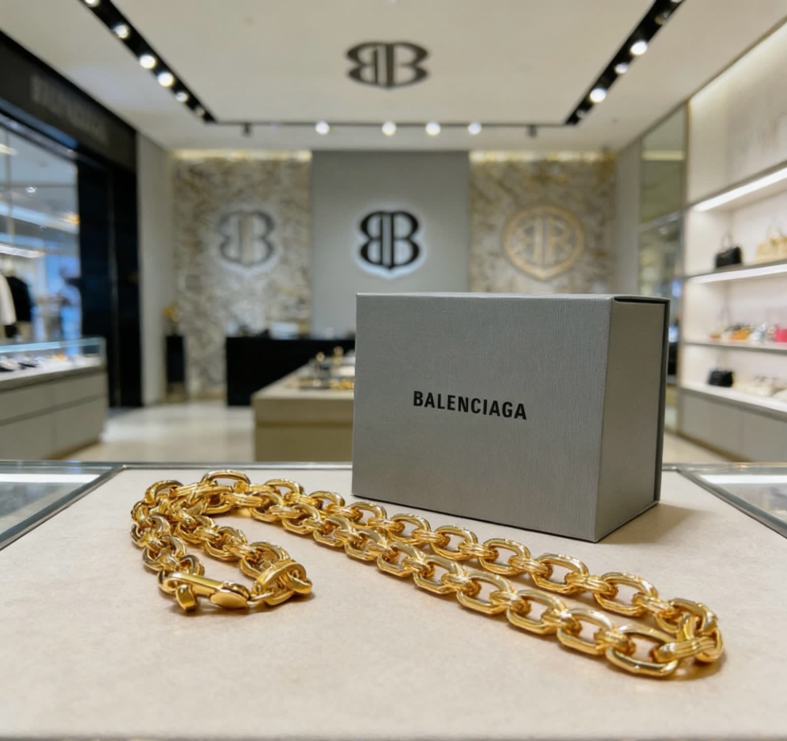 Balenciaga Gold-Plated Chain Necklace