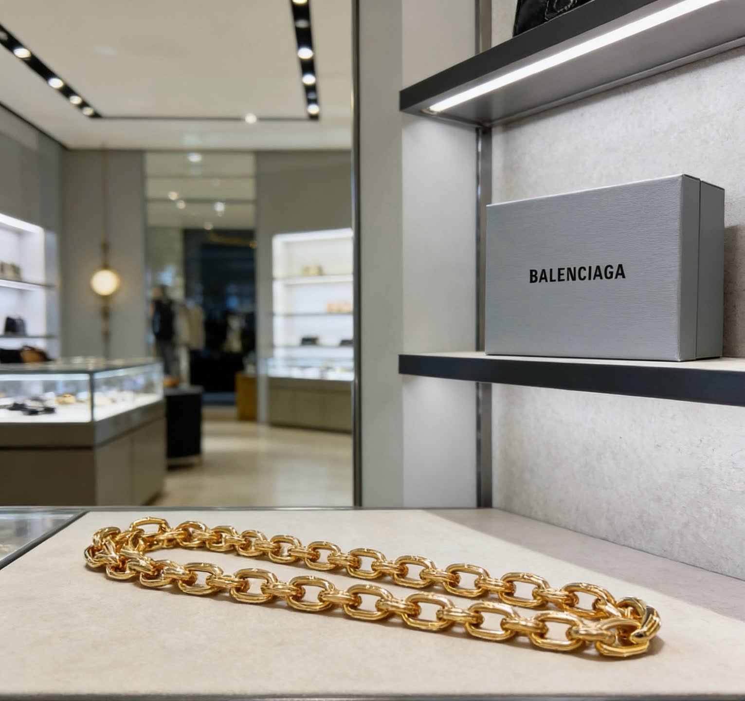 Balenciaga Gold-Plated Chain Necklace