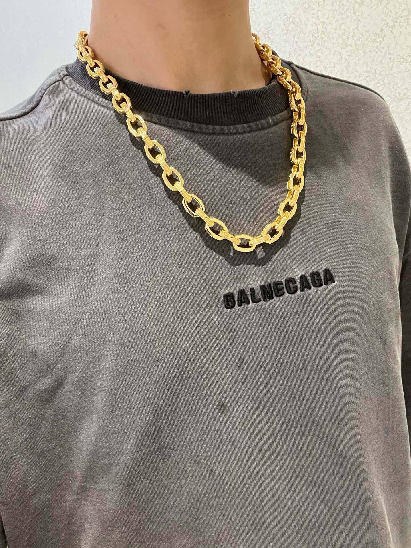 Balenciaga Gold-Plated Chain Necklace