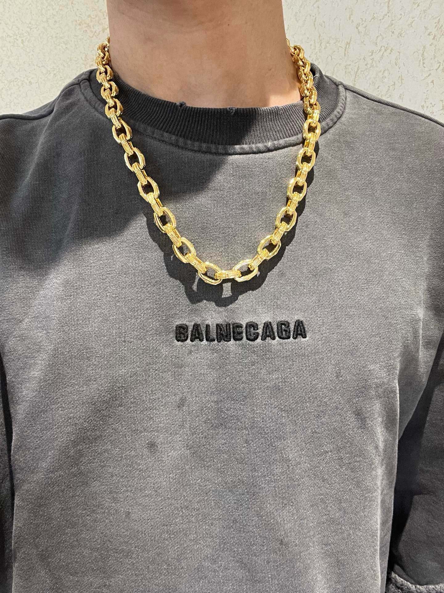 Balenciaga Gold-Plated Chain Necklace