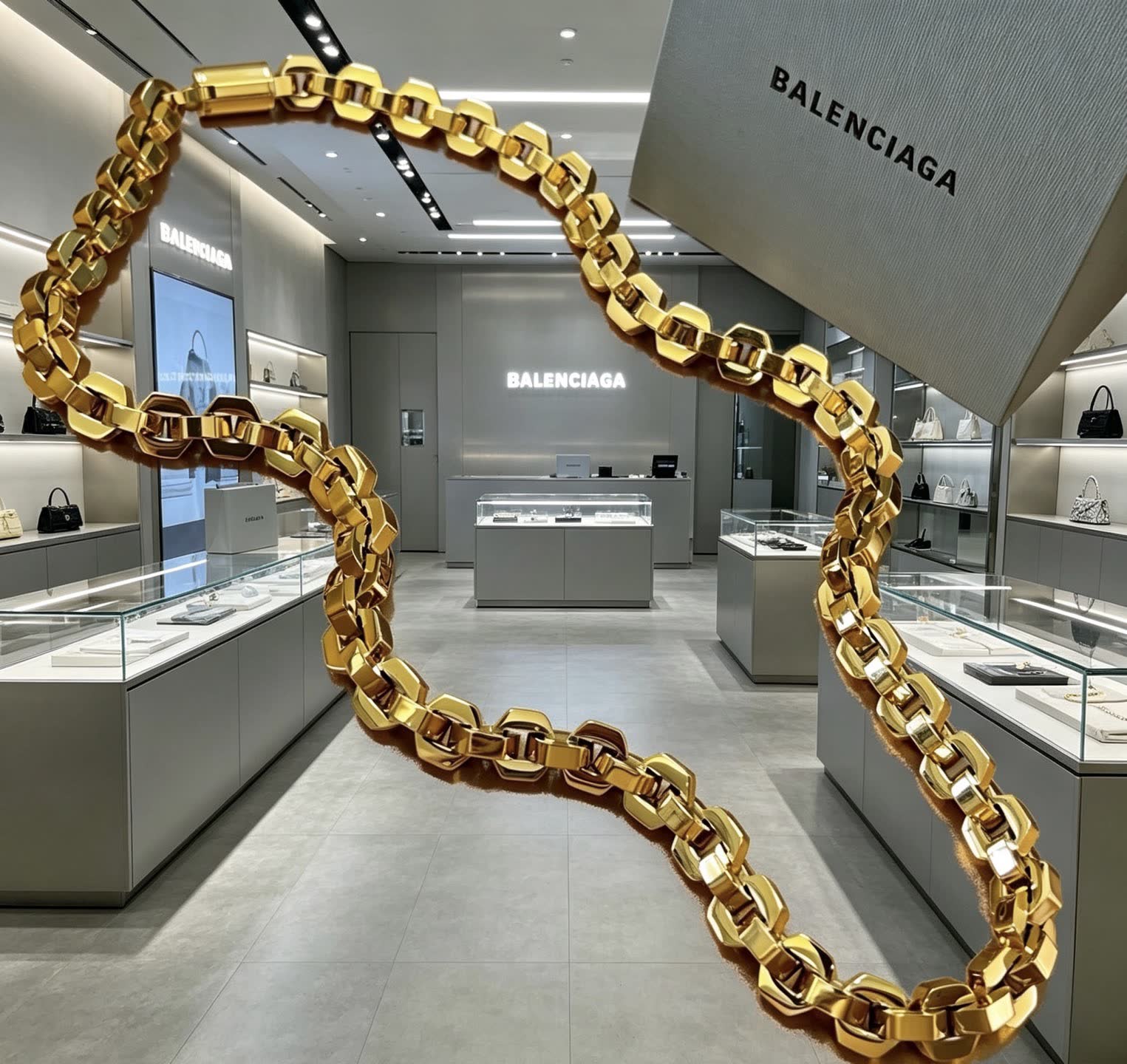 Balenciaga Gold-Plated Necklace