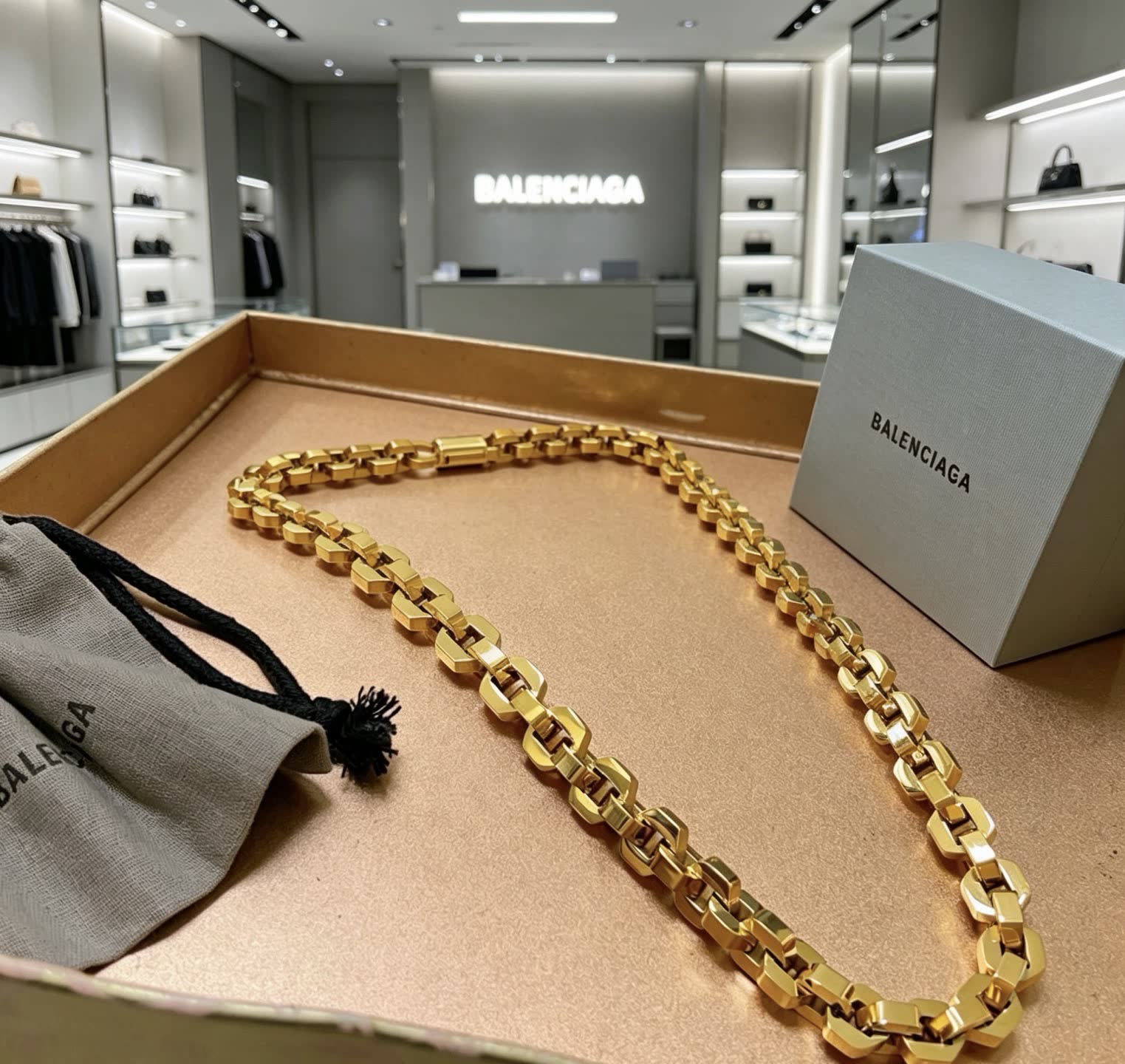Balenciaga Gold-Plated Necklace