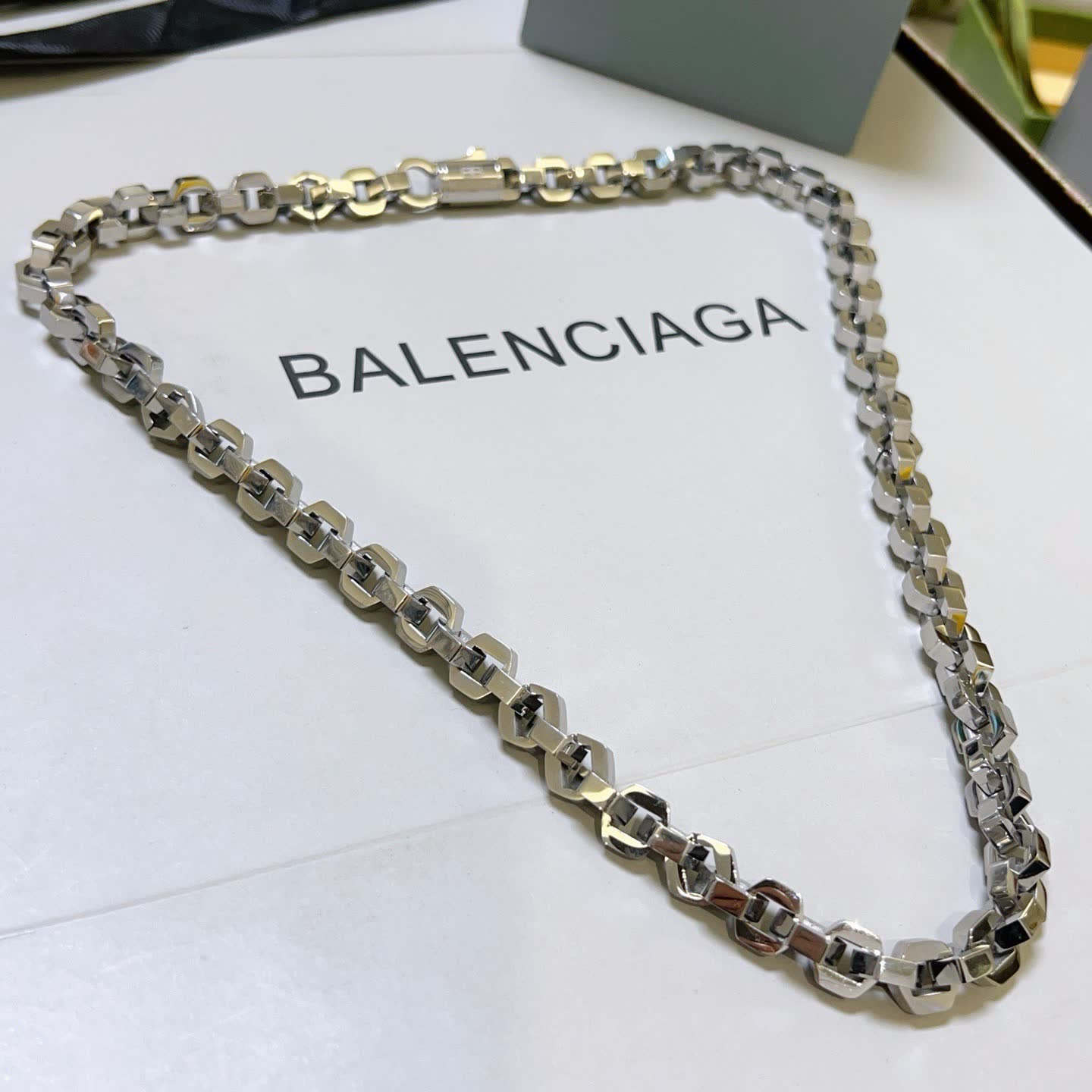 Balenciaga Silver Chain Necklace