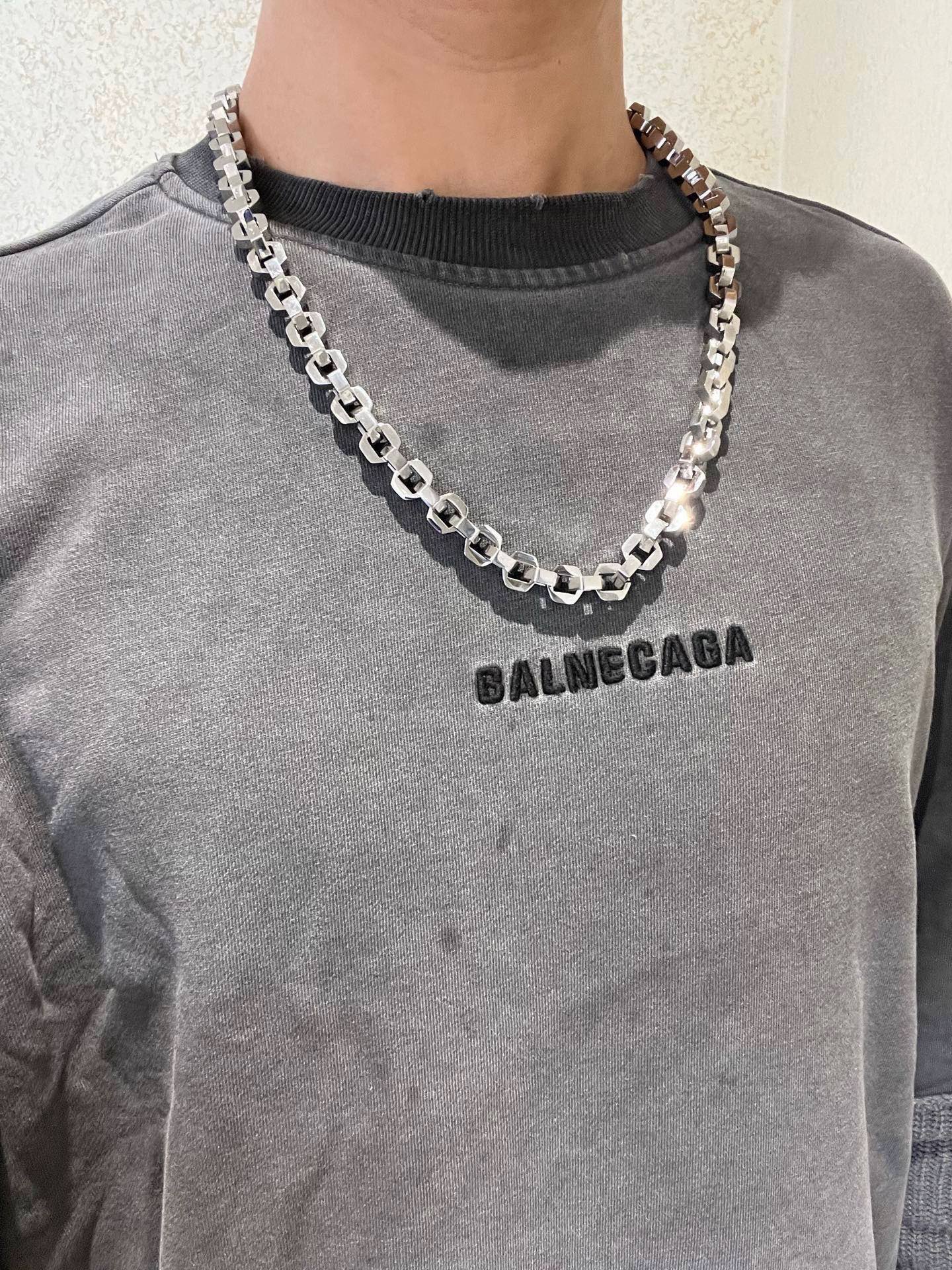 Balenciaga Silver Chain Necklace