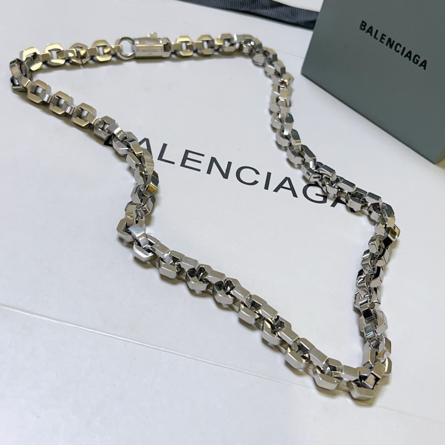 Balenciaga Silver Chain Necklace