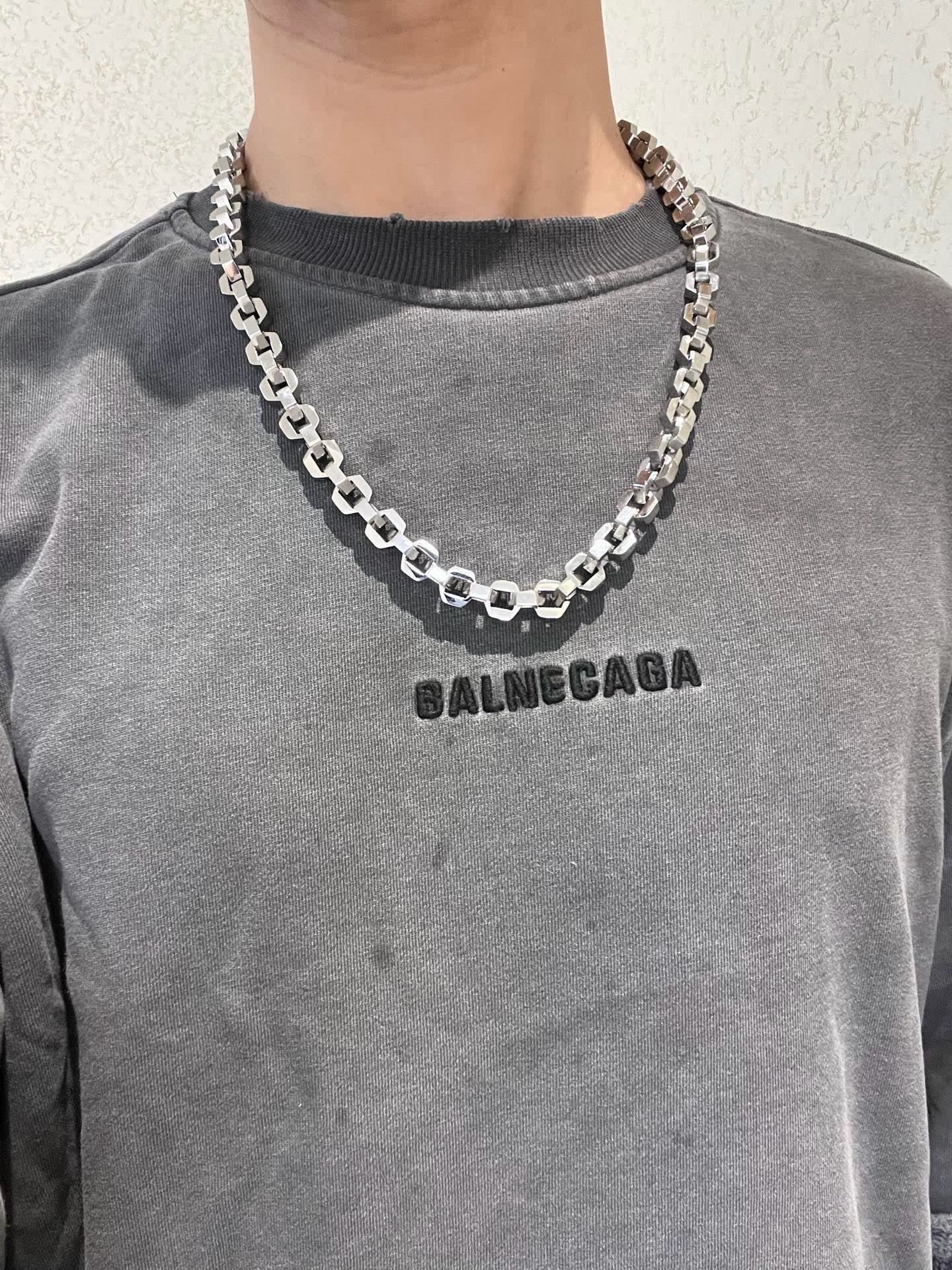 Balenciaga Silver Chain Necklace