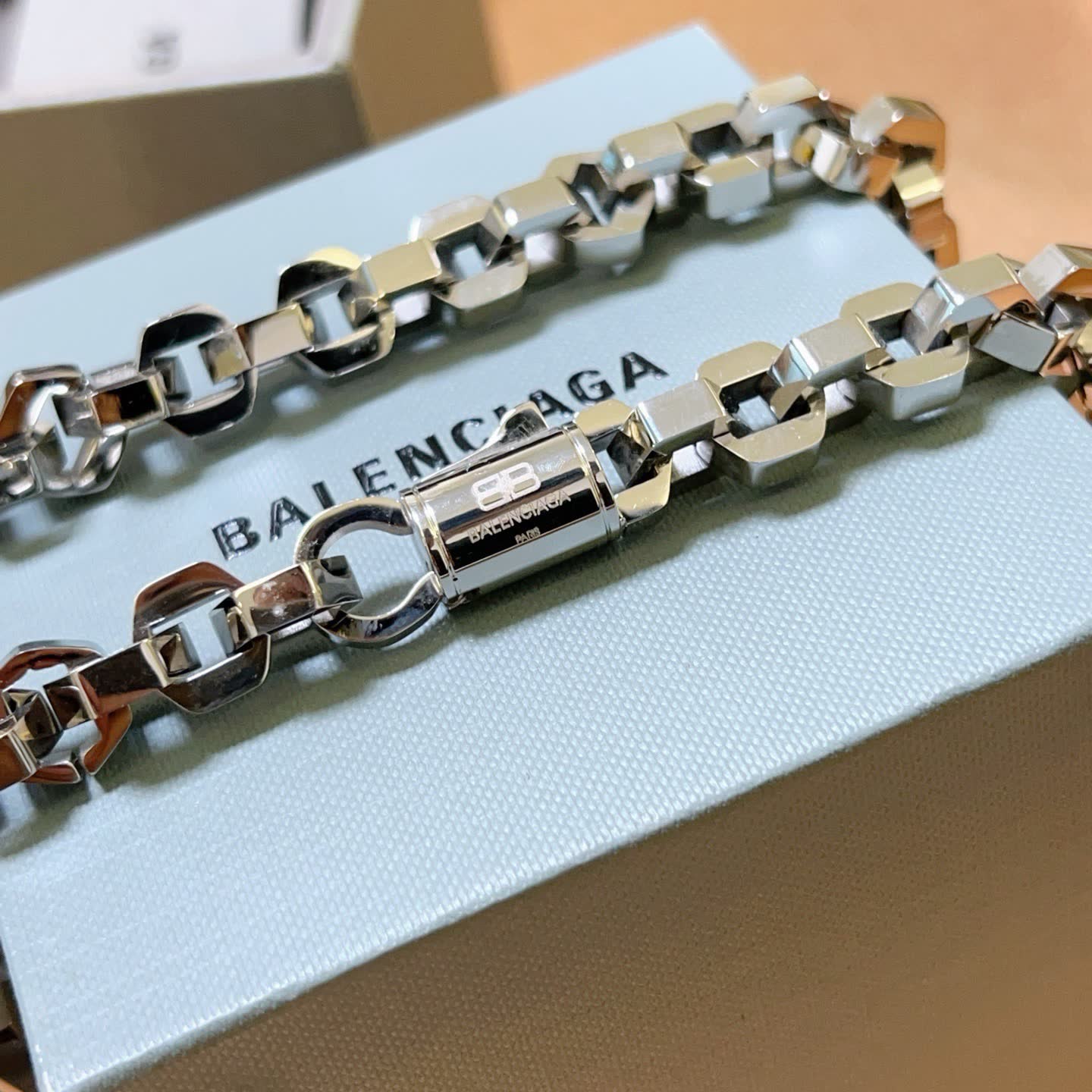Balenciaga Silver Chain Necklace