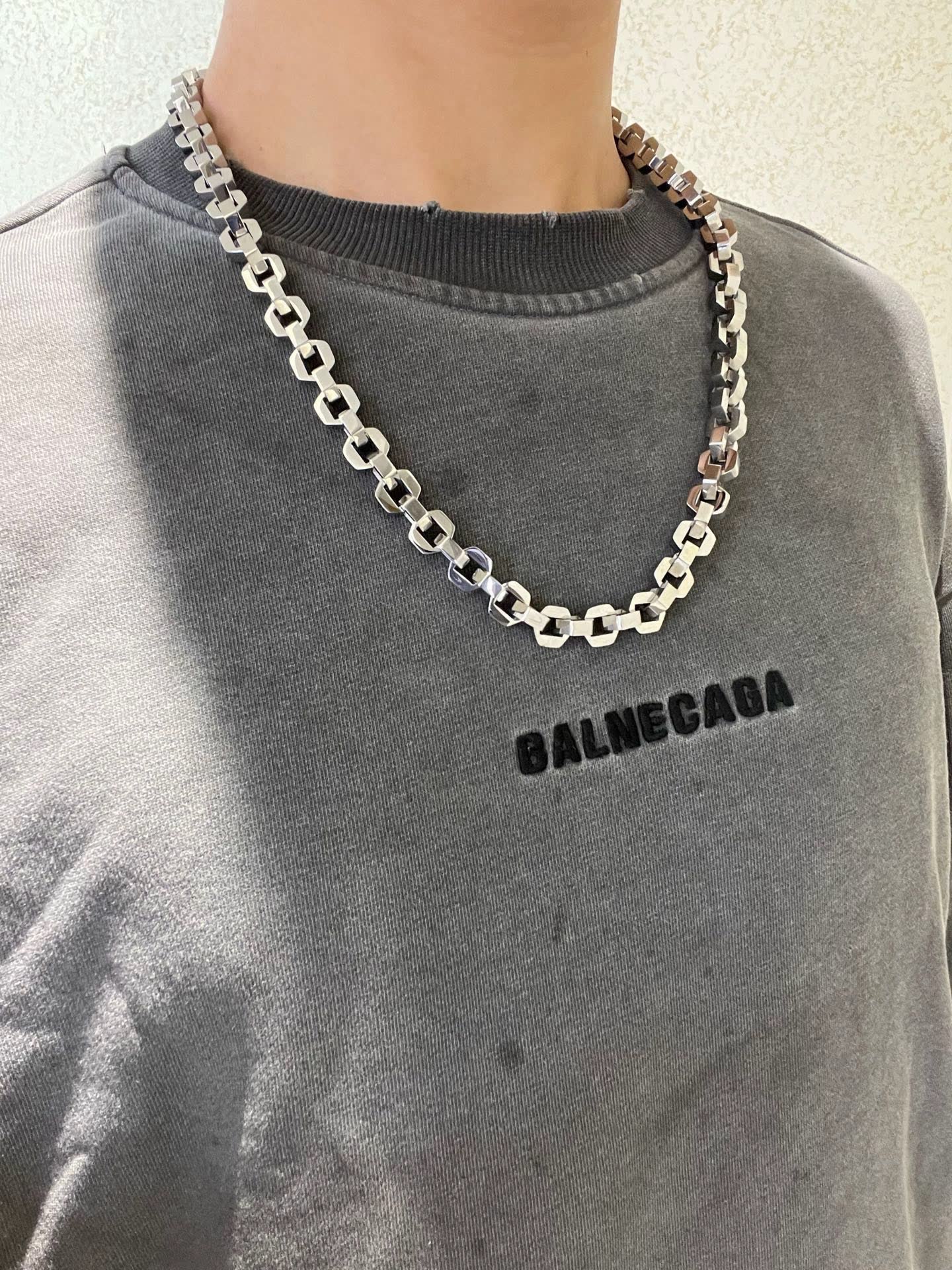 Balenciaga Silver Chain Necklace