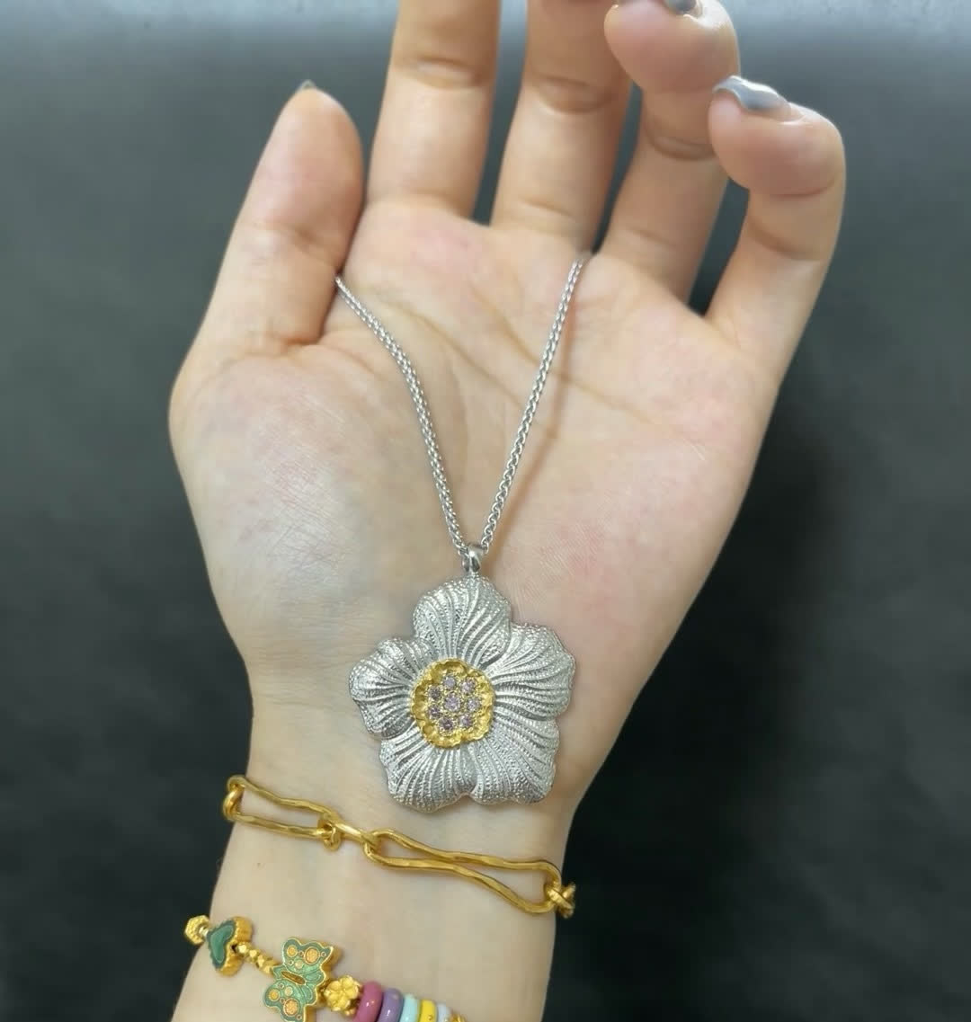Buccellati Flower Pendant Necklace