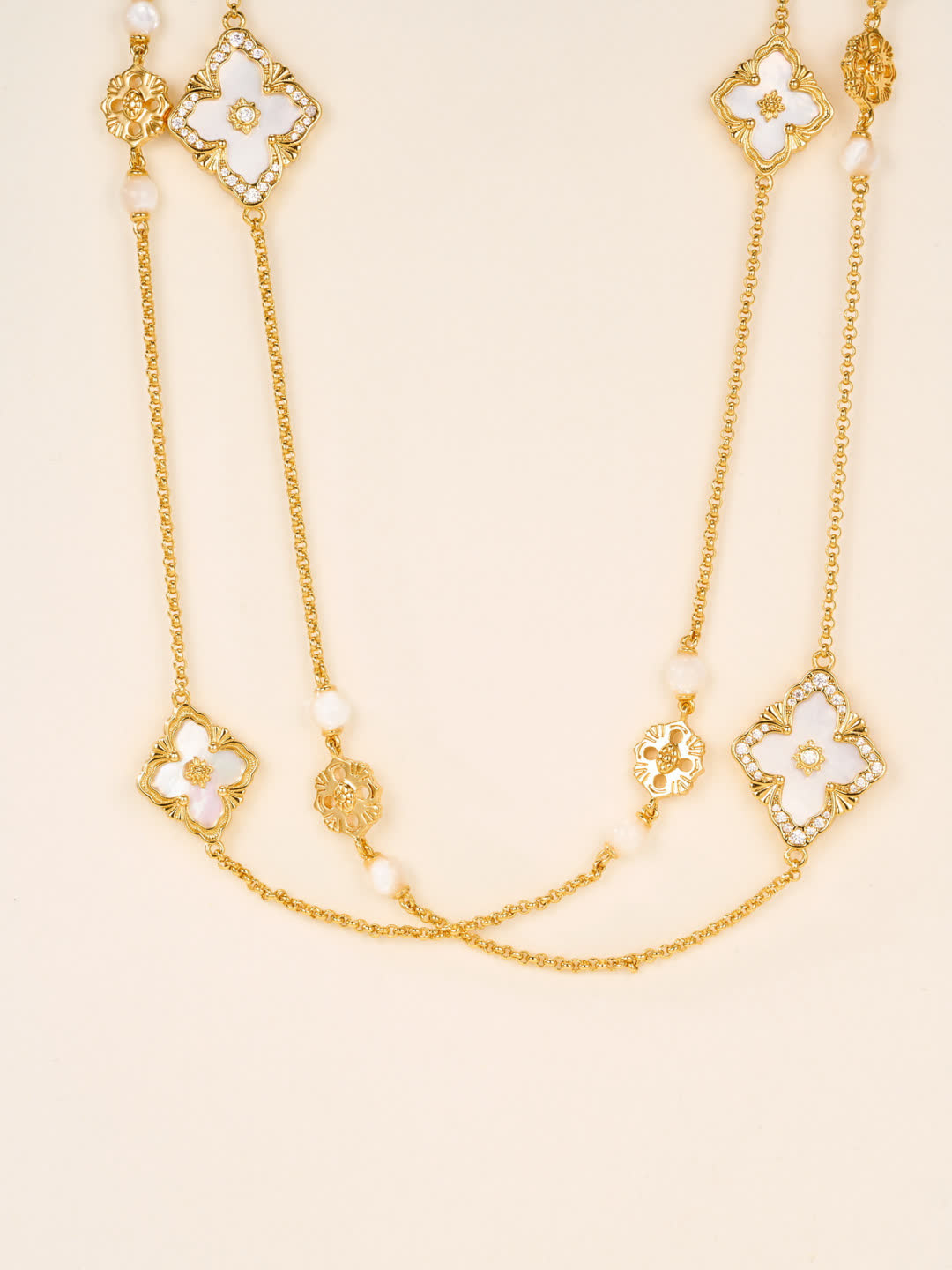 Buccellati Gold and Pearl Double-Strand Necklace