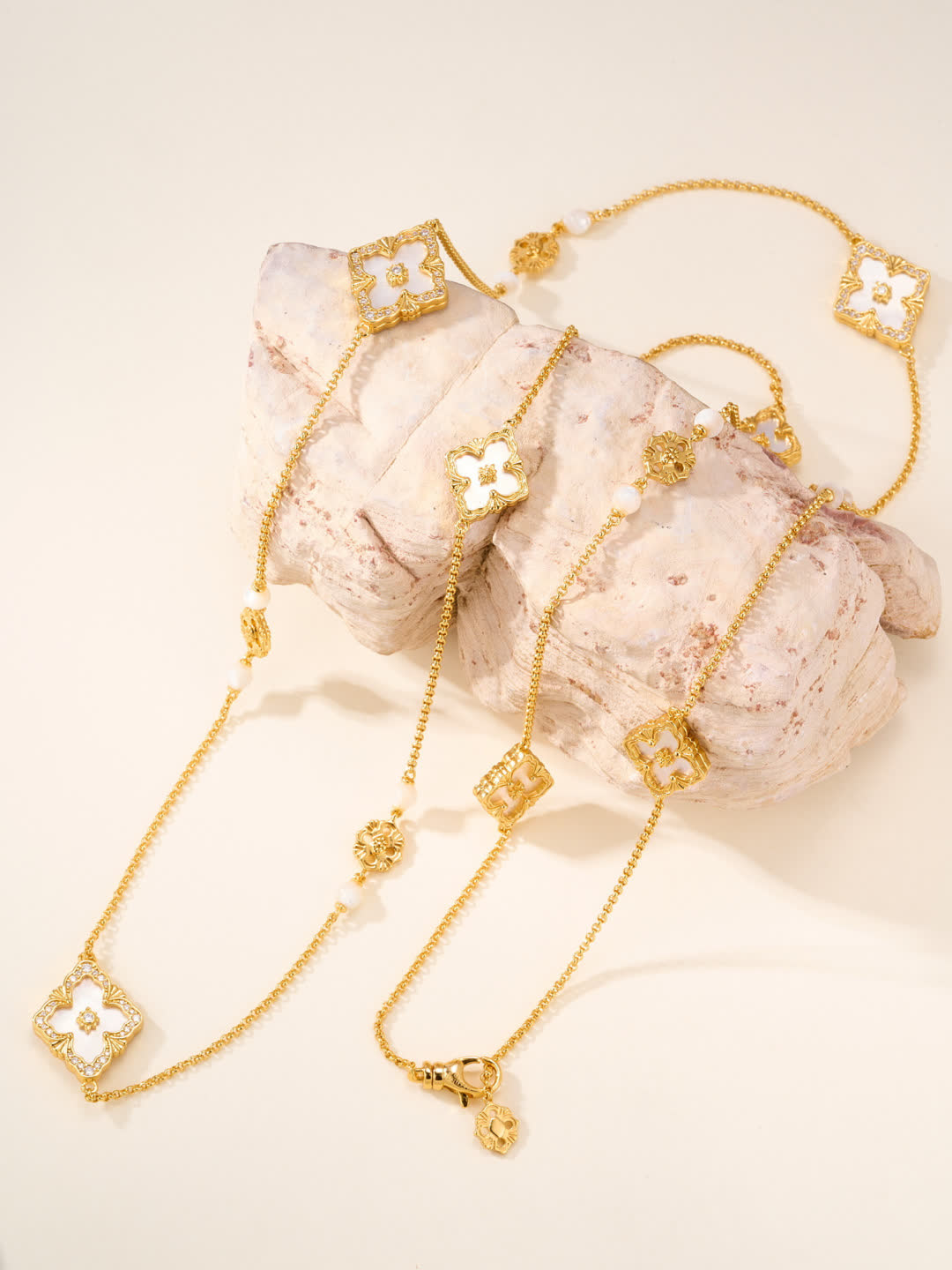 Buccellati Gold and Pearl Double-Strand Necklace