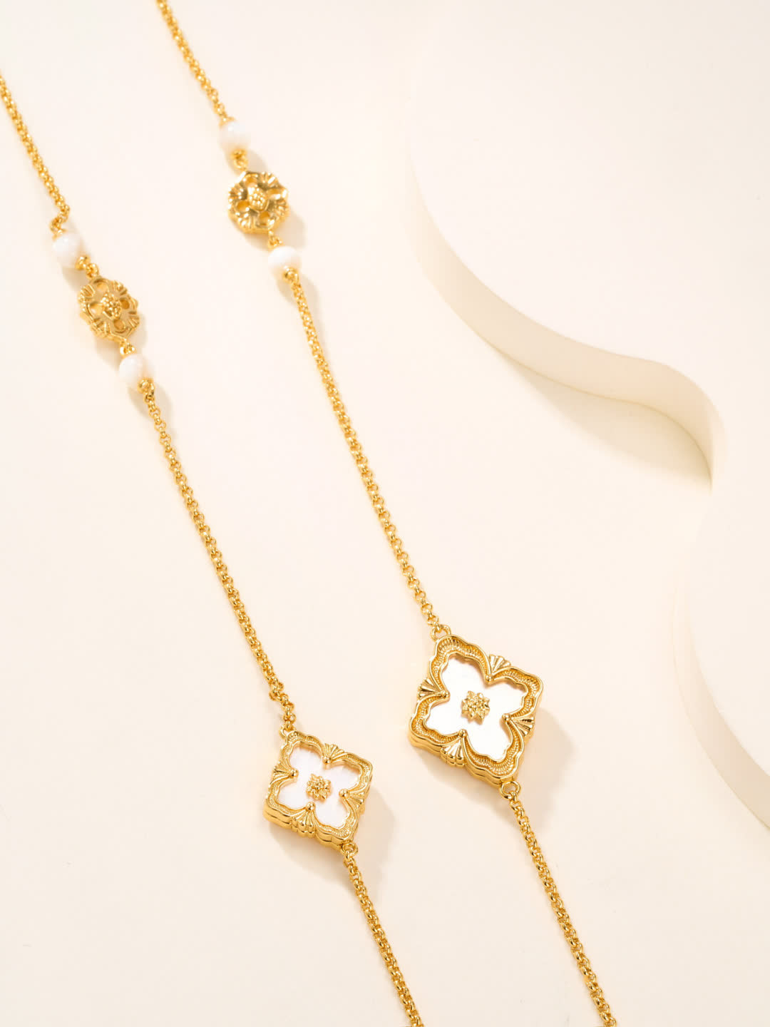 Buccellati Gold and Pearl Double-Strand Necklace